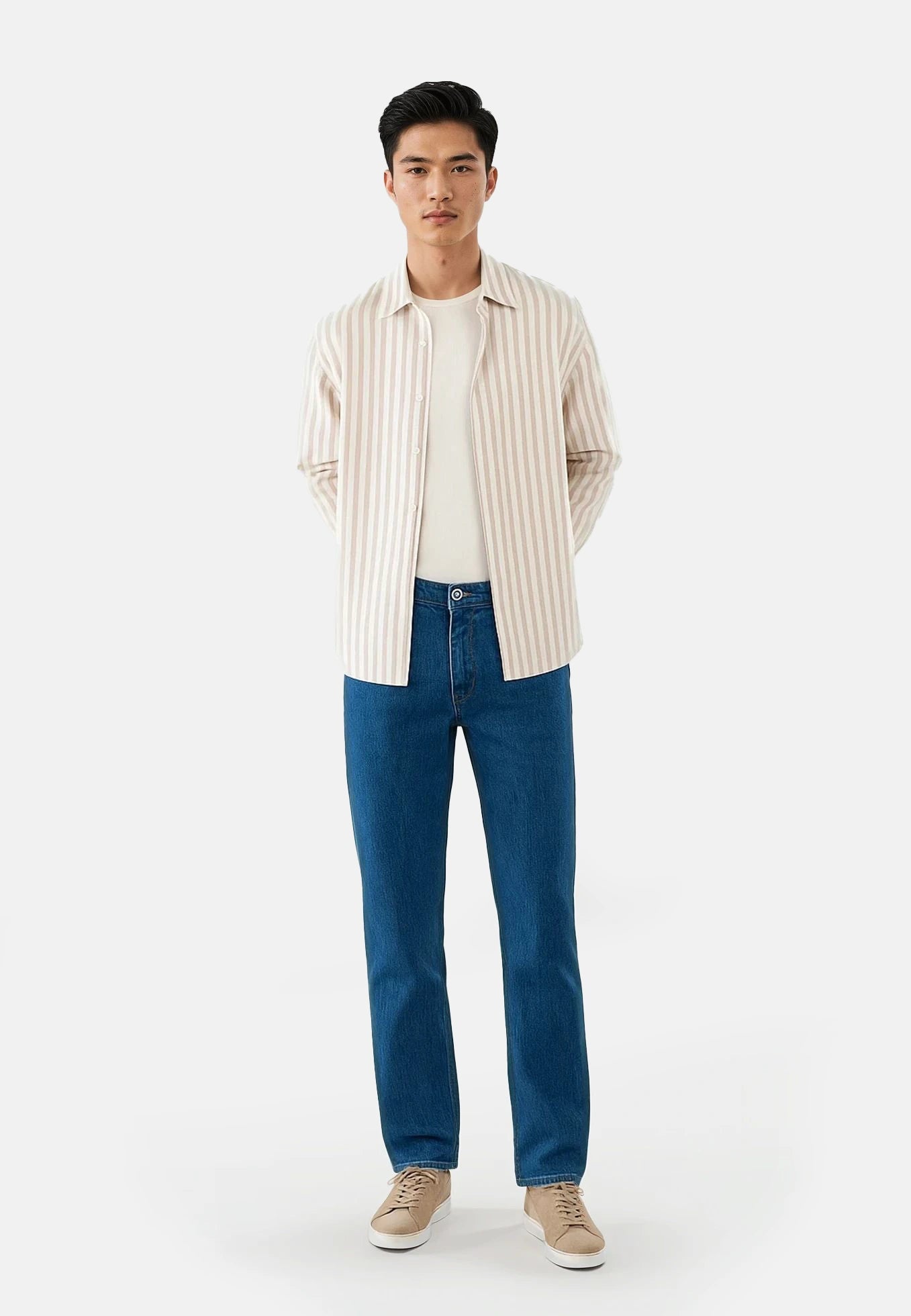 Shift brushed flannel relaxed fit shirt - striped
