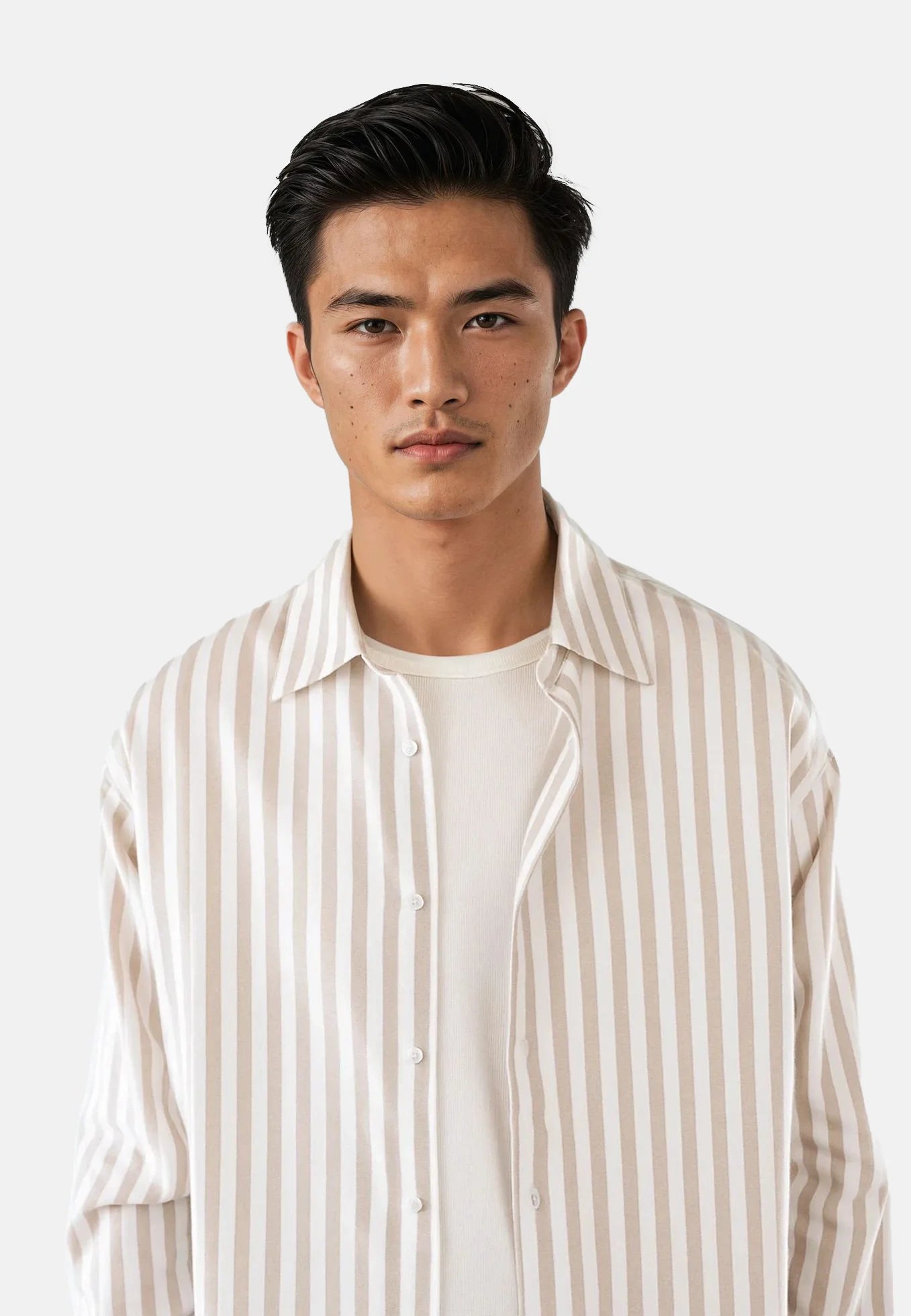 Shift borstad flanellskjorta Relaxed fit - Brun