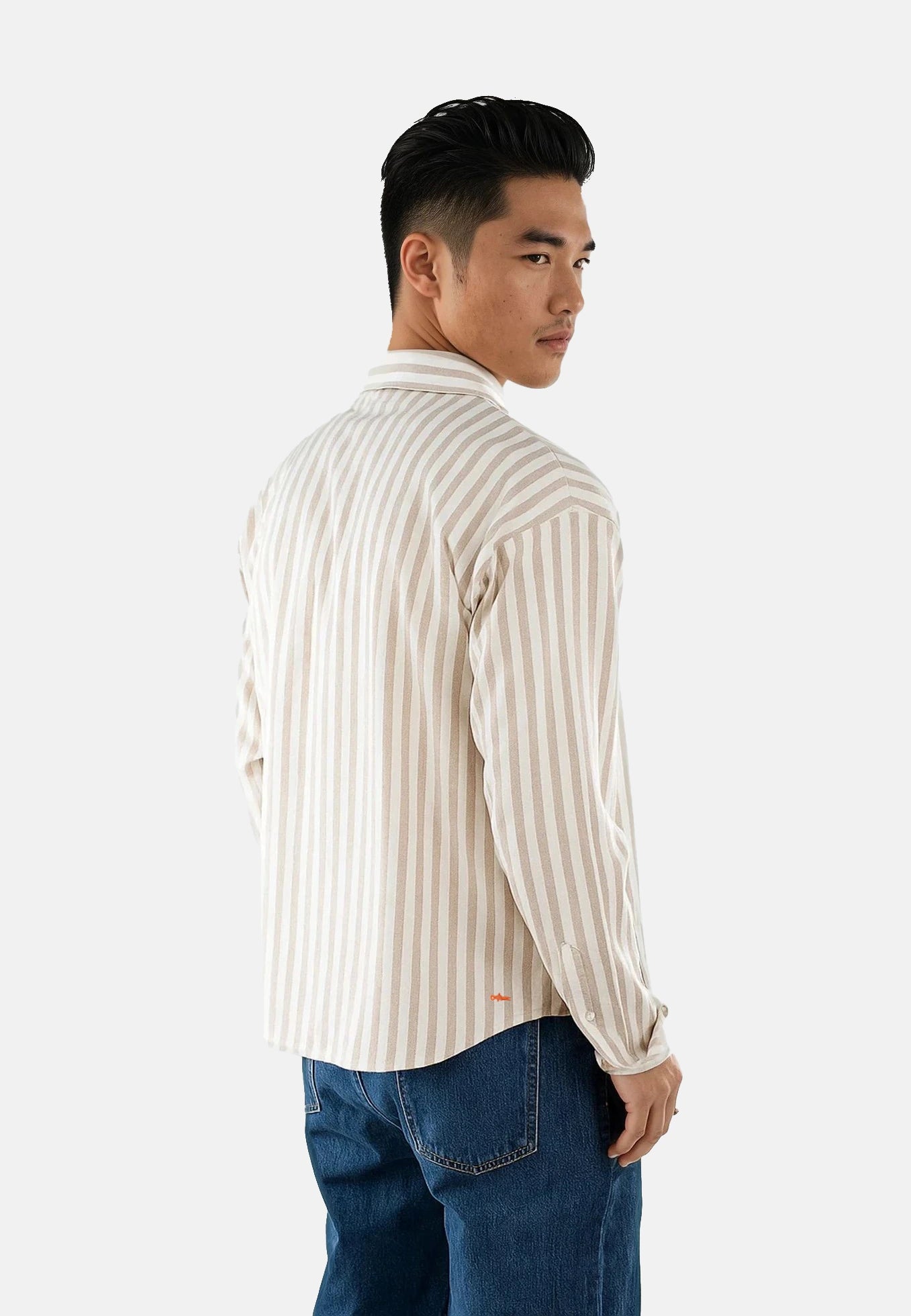 Shift borstad flanellskjorta Relaxed fit - Brun