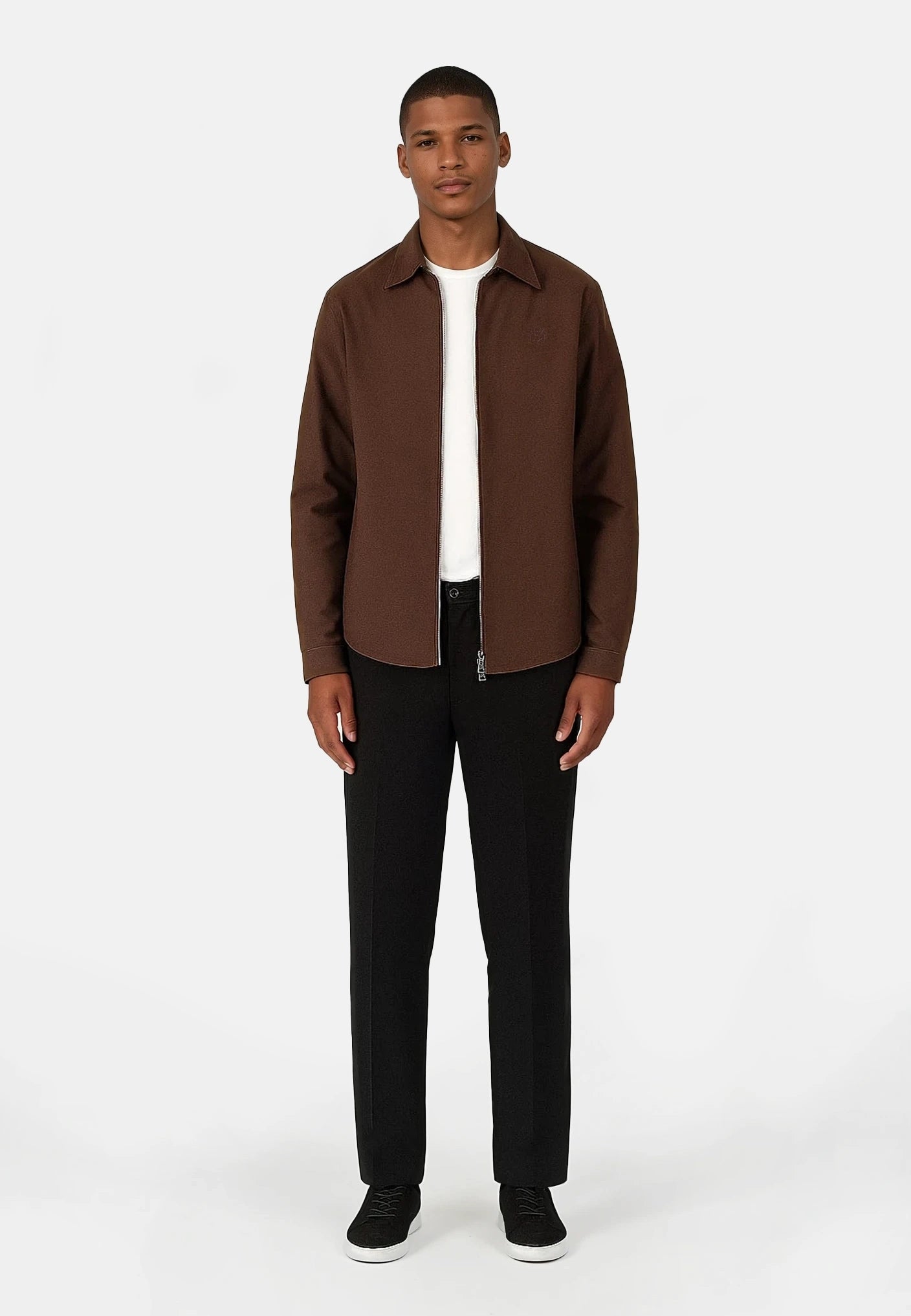 Aden oxford zip  - Dark Brown