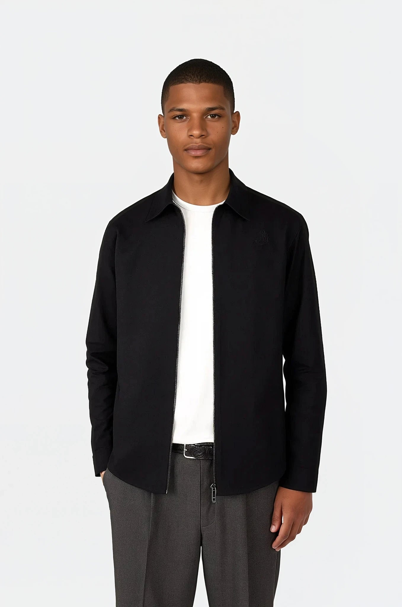 Aden oxford zip  - Black