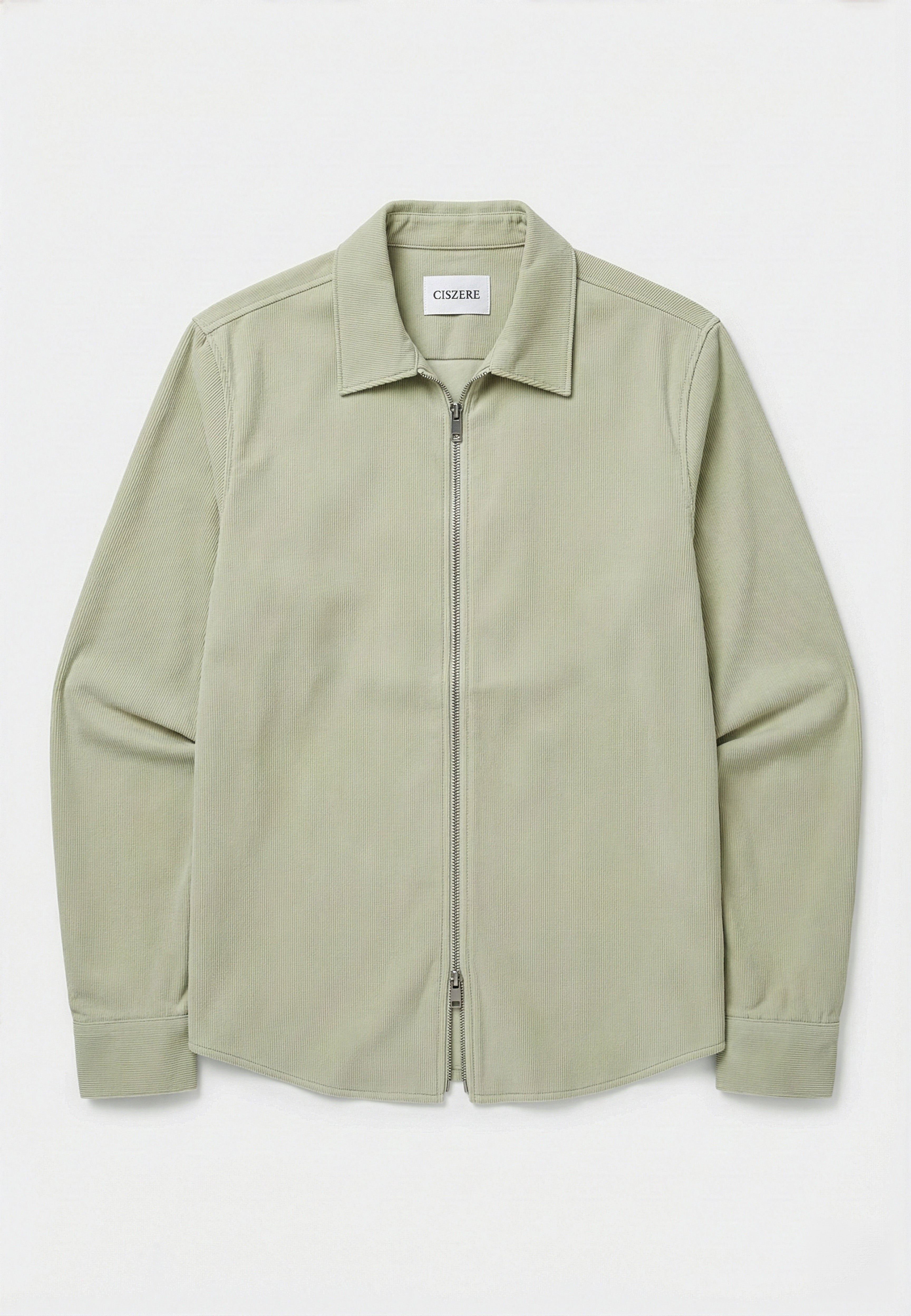 Aden Cord zip shirt - Light Green