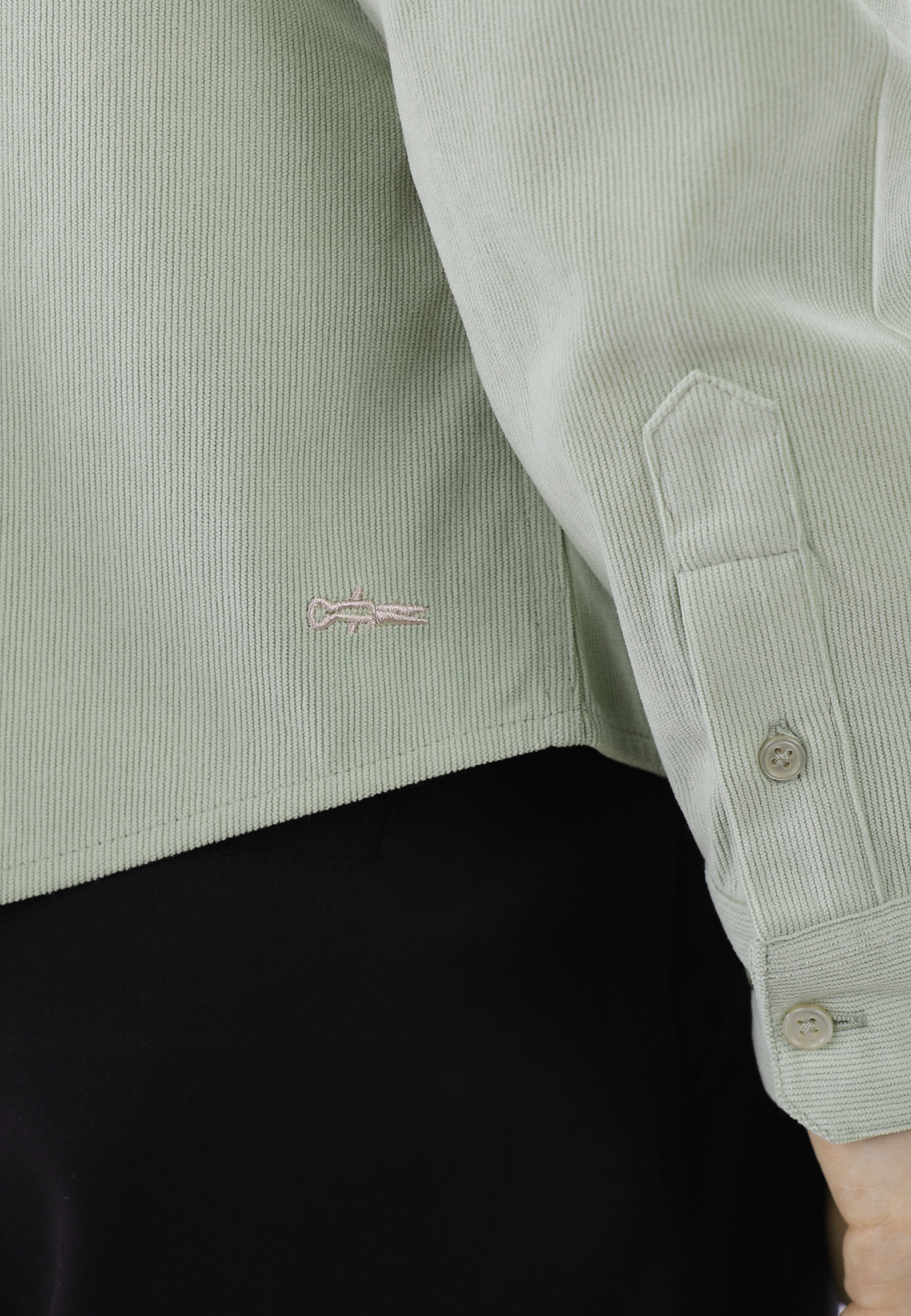 Aden Cord zip shirt - Light Green