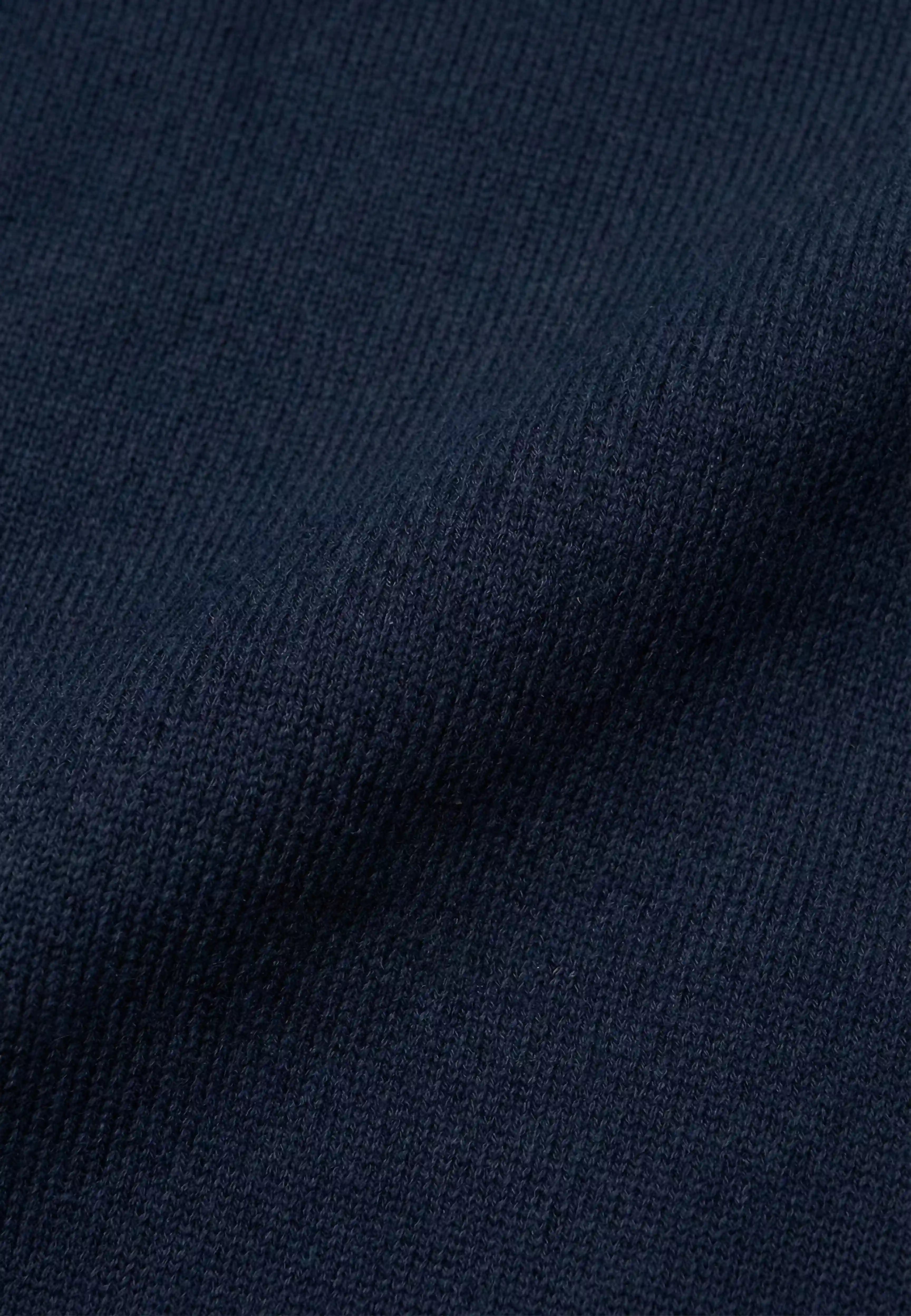 Caleb knitted half zip - Blue