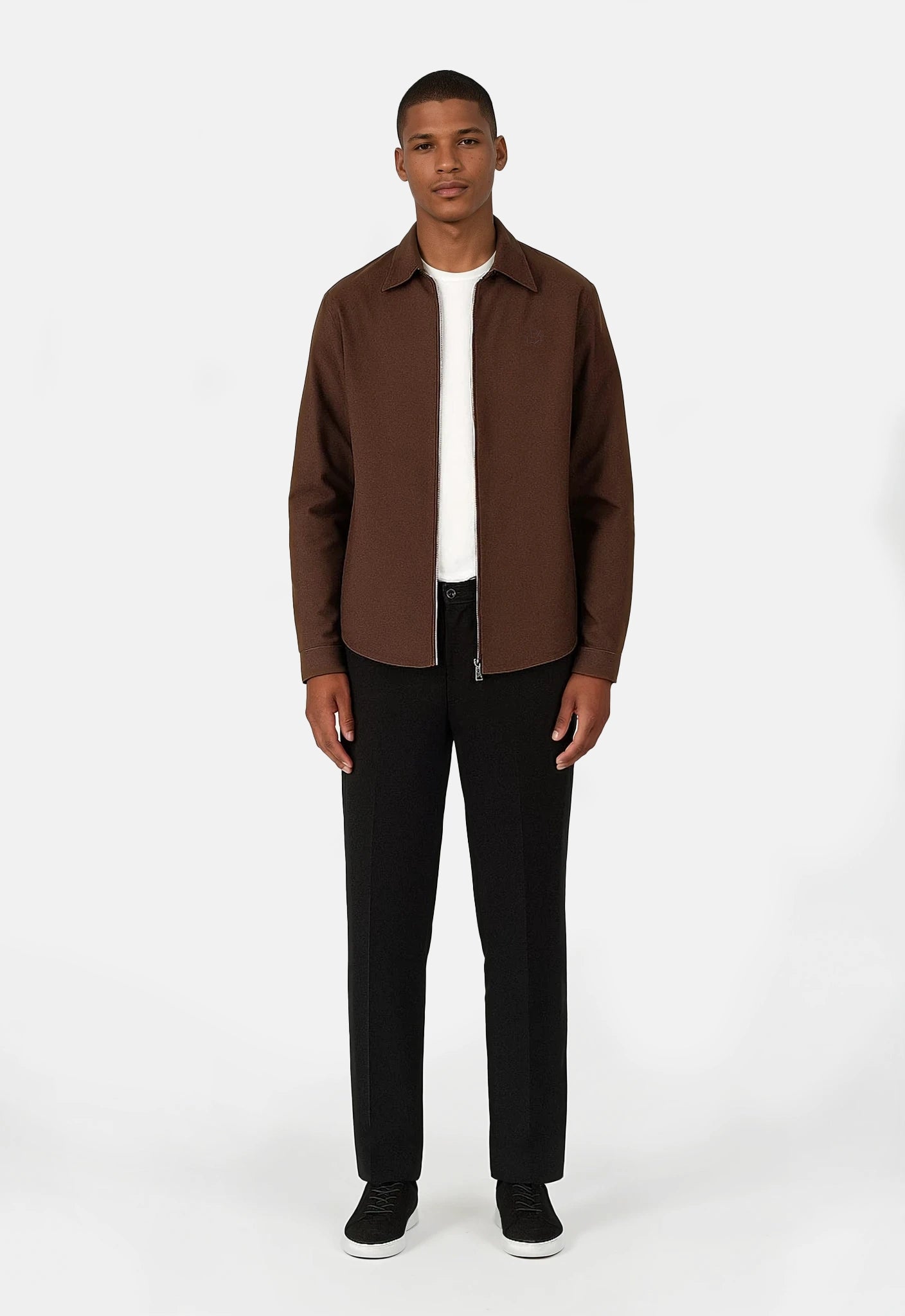 Aden oxford zip  - Dark Brown