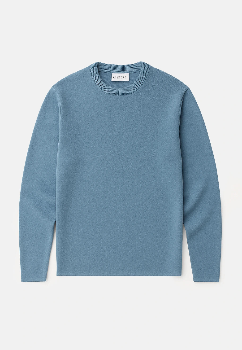 Clark stickad crewneck - Blå