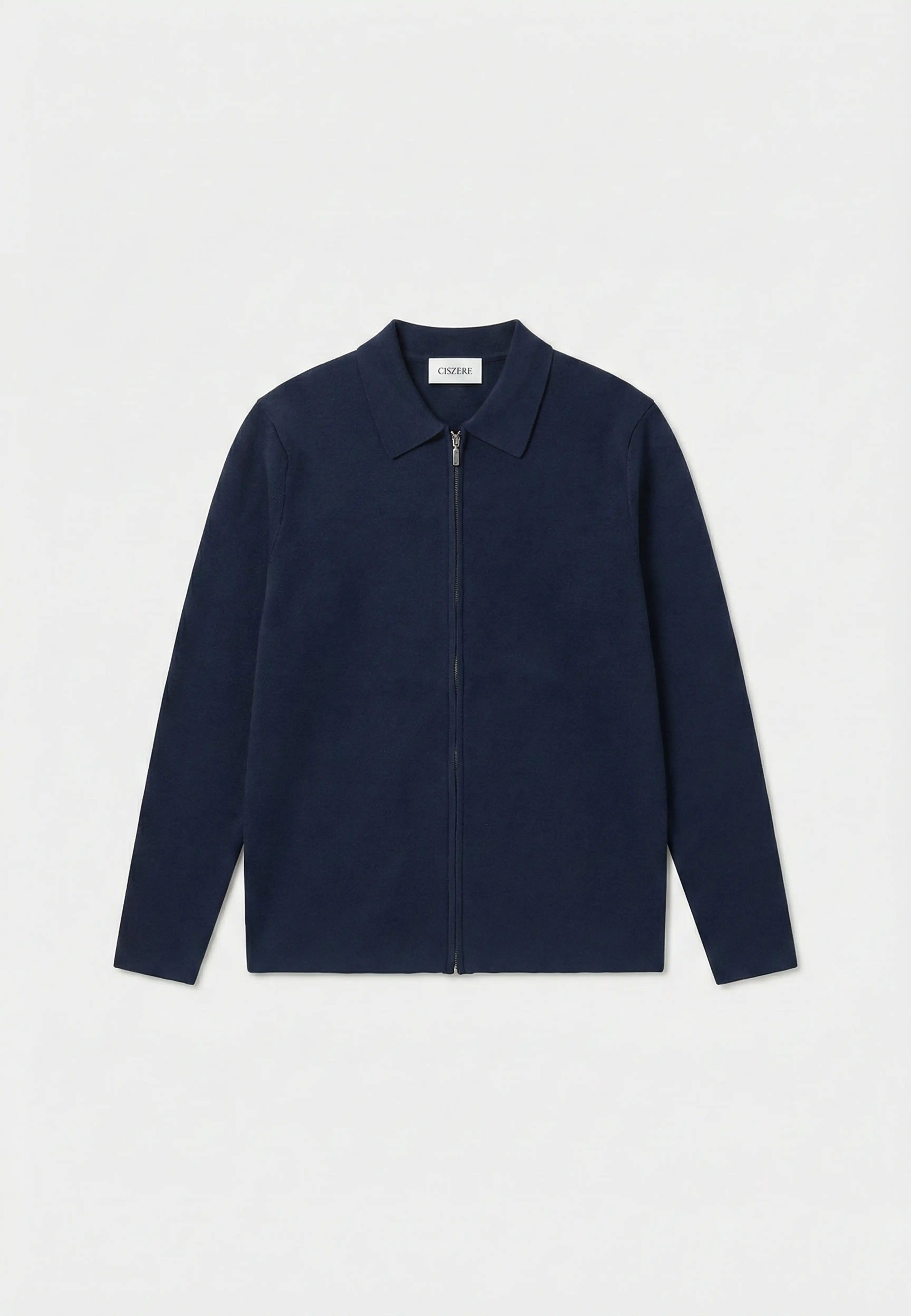 Colby knitted full zip - Blue