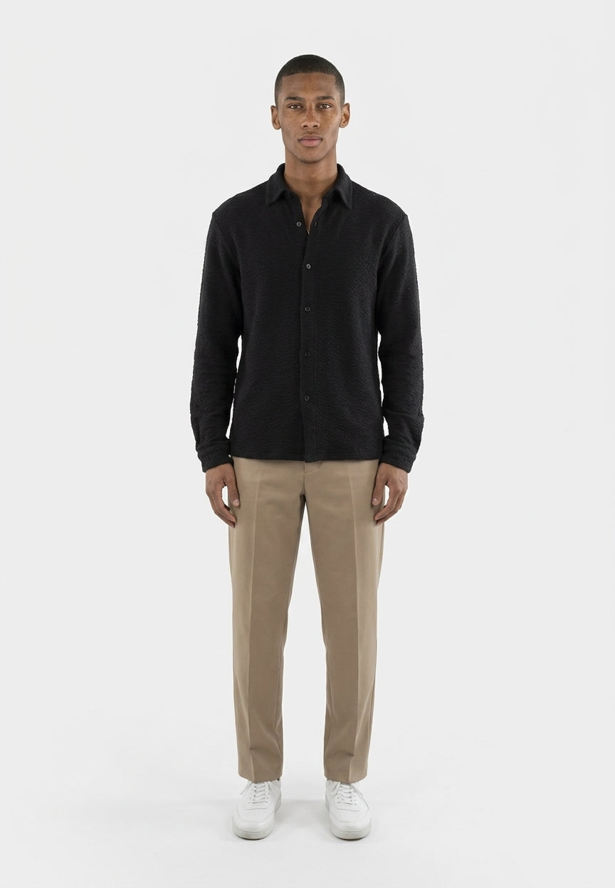Damien boucle shirt - Black