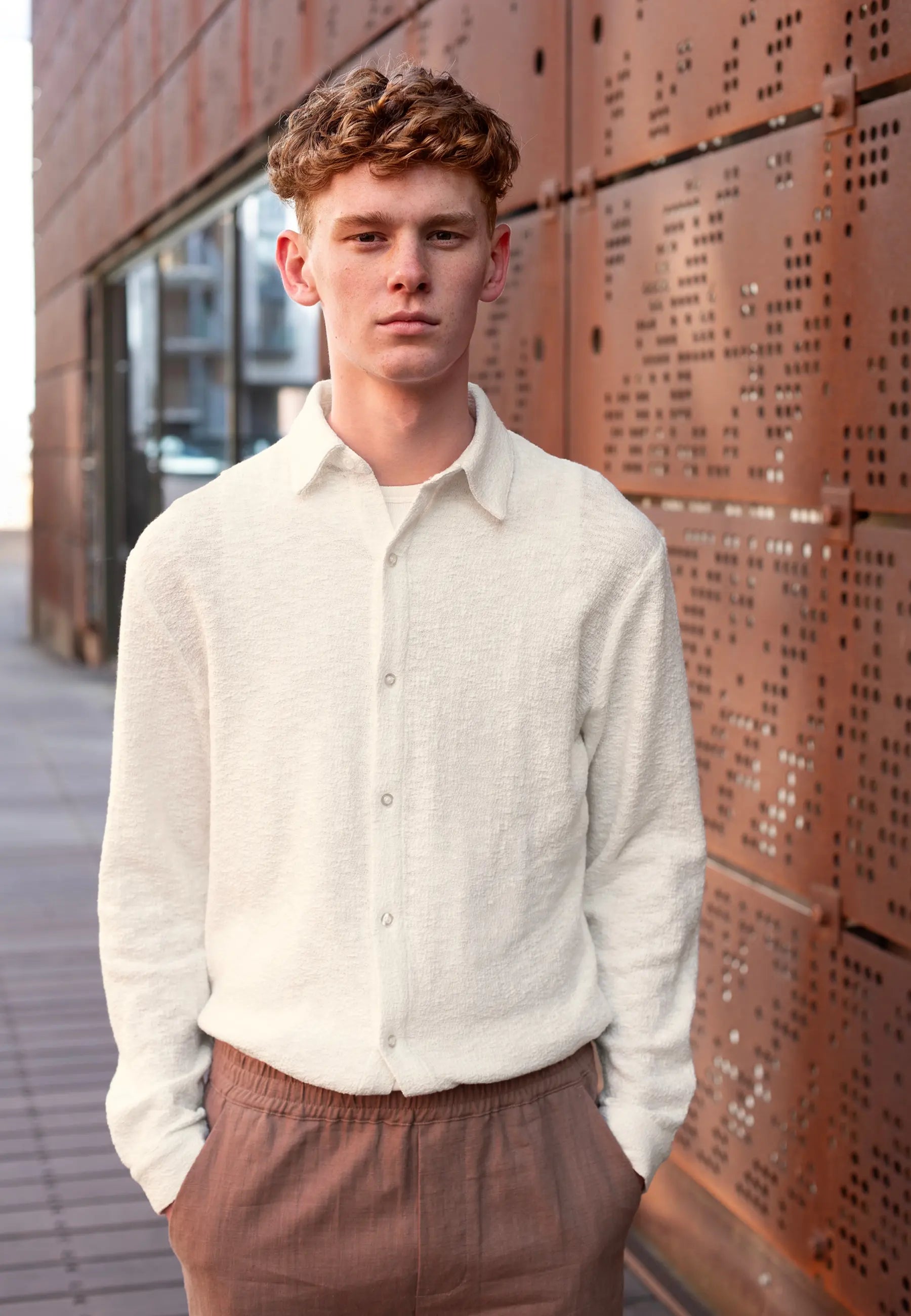 Damien boucle shirt - Beige