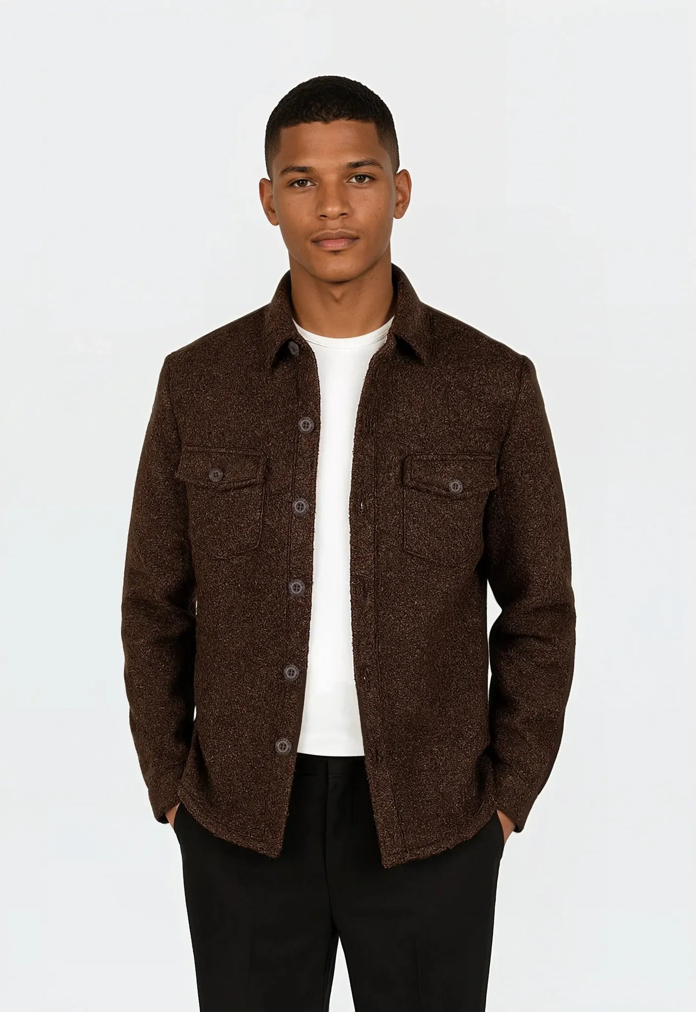 Dani boucle overshirt - Brown