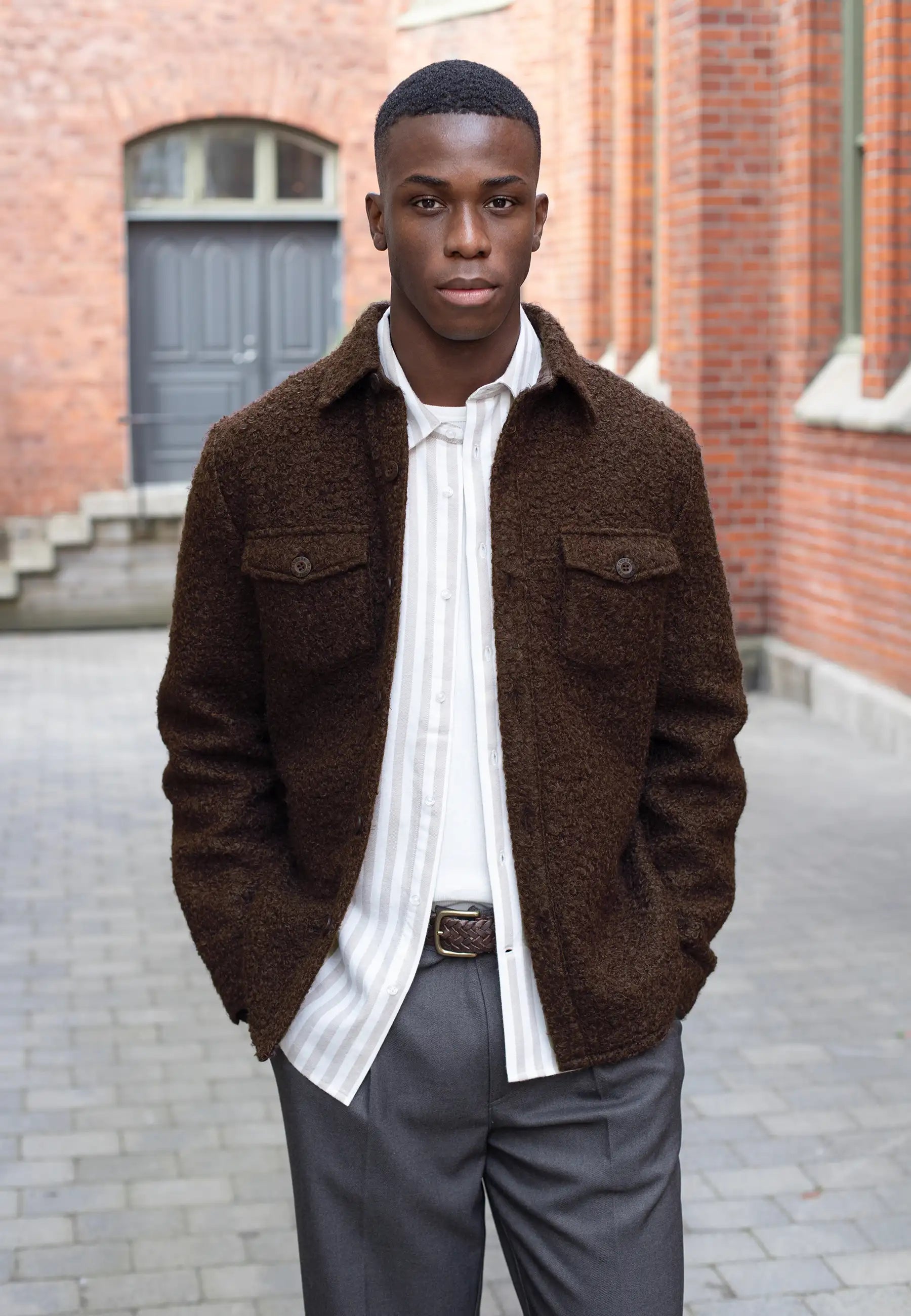 Dani Boucle overshirt - Brun