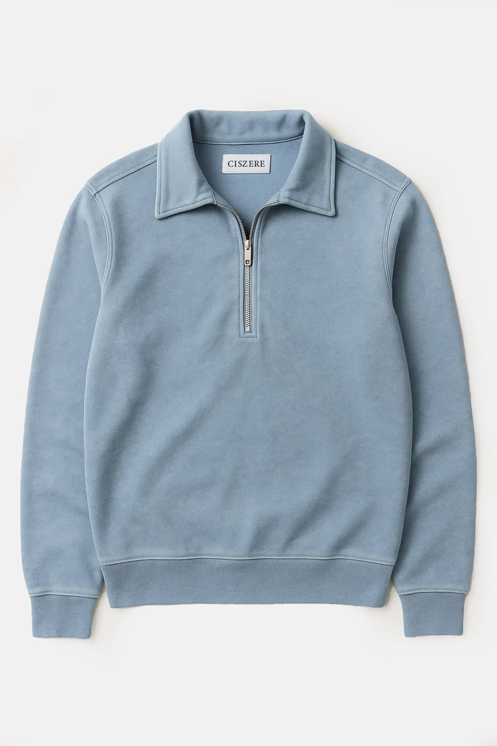 Daryl washed half zip sweater - Blue