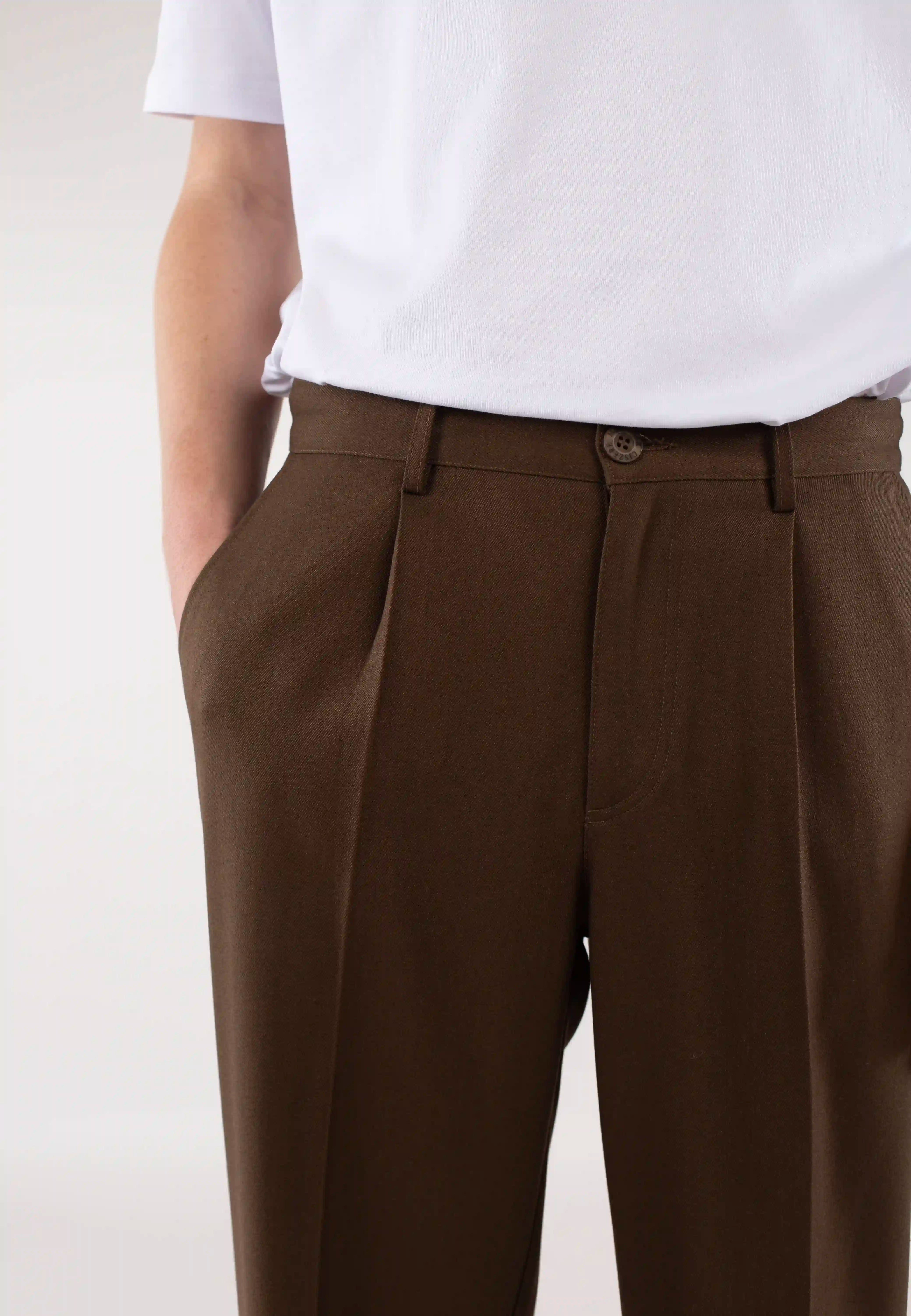 Ethan Heavy Relaxed Fit trousers - Brown