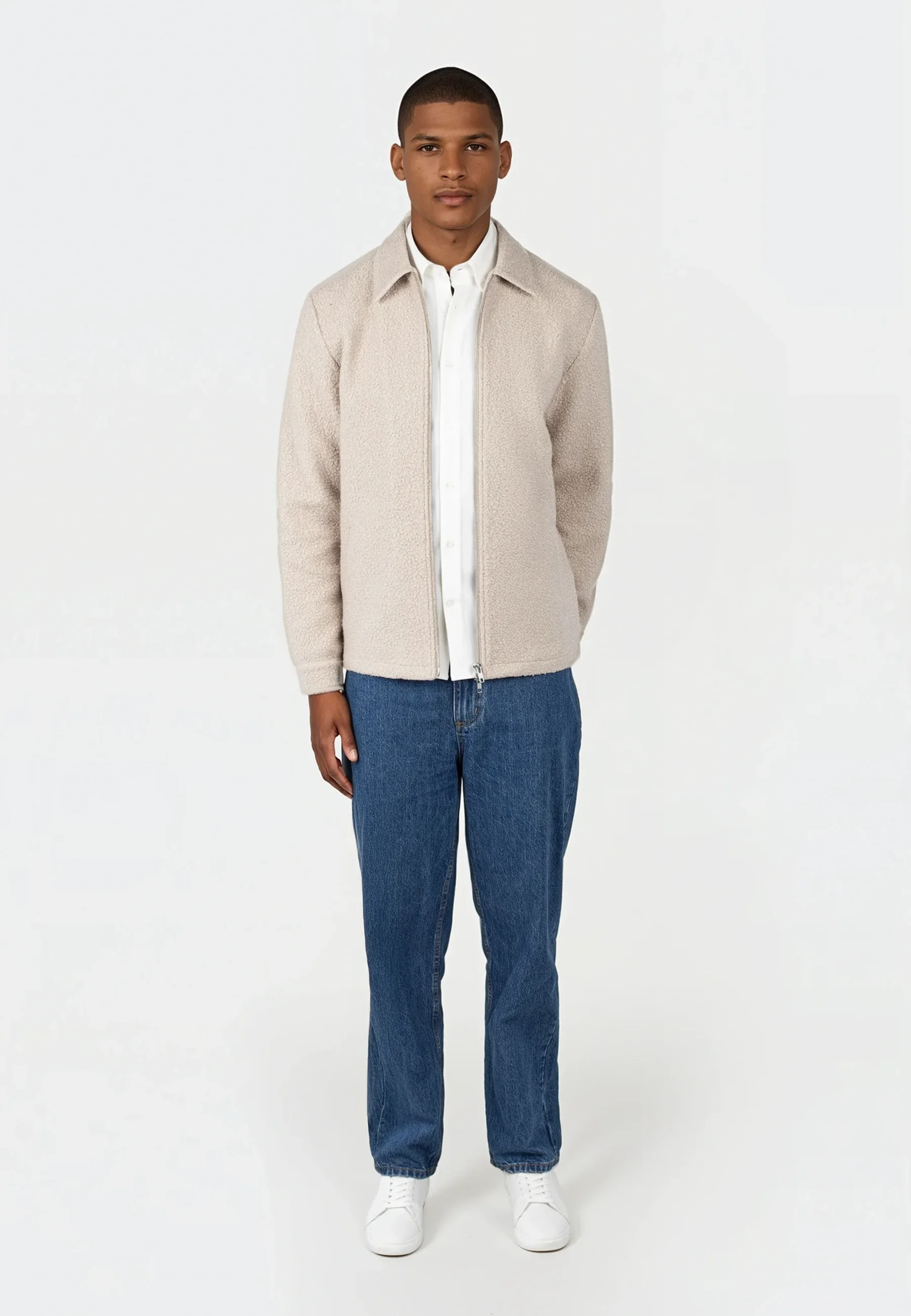 Fred boucle overshirt - Beige