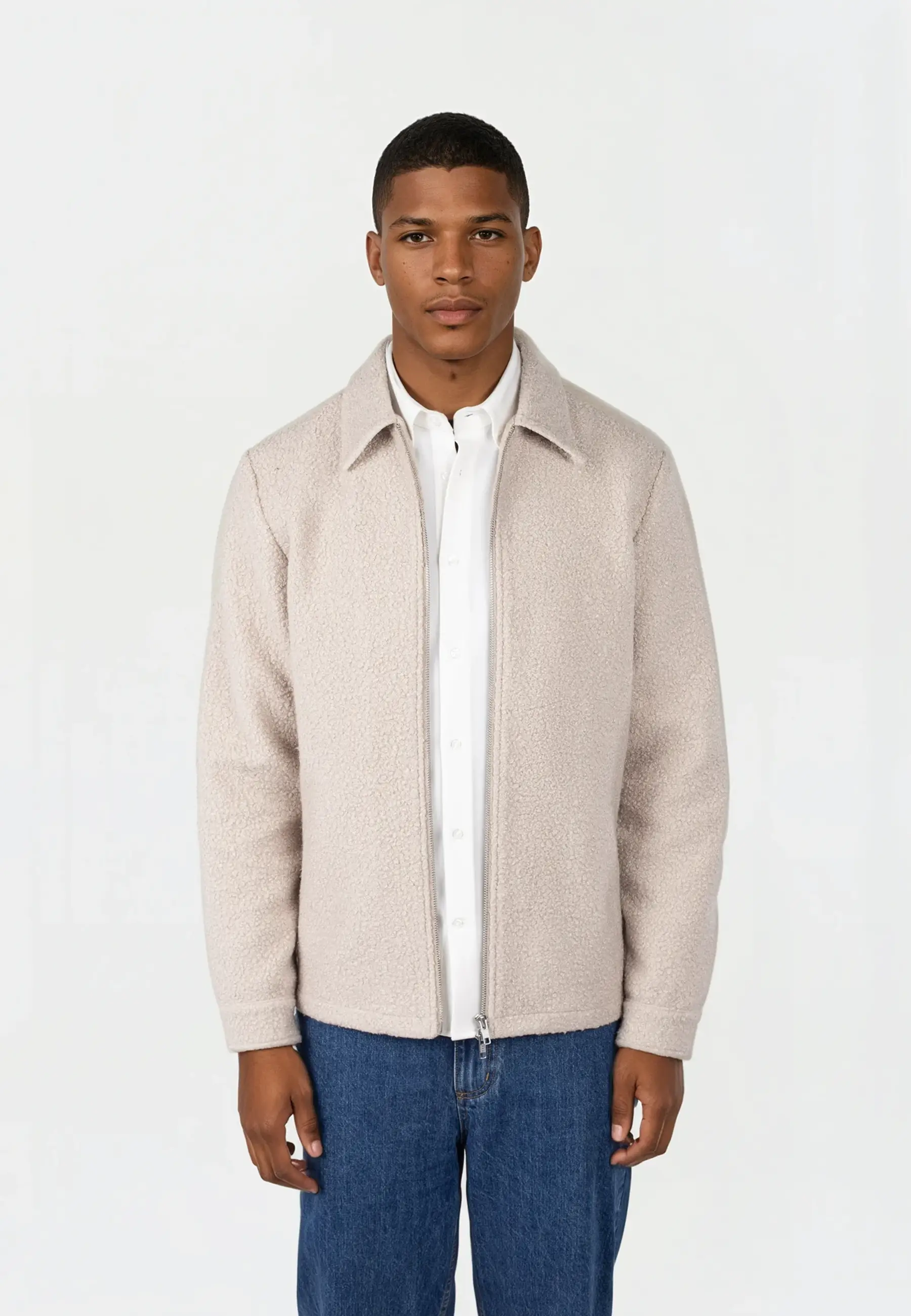 Fred boucle overshirt - Beige