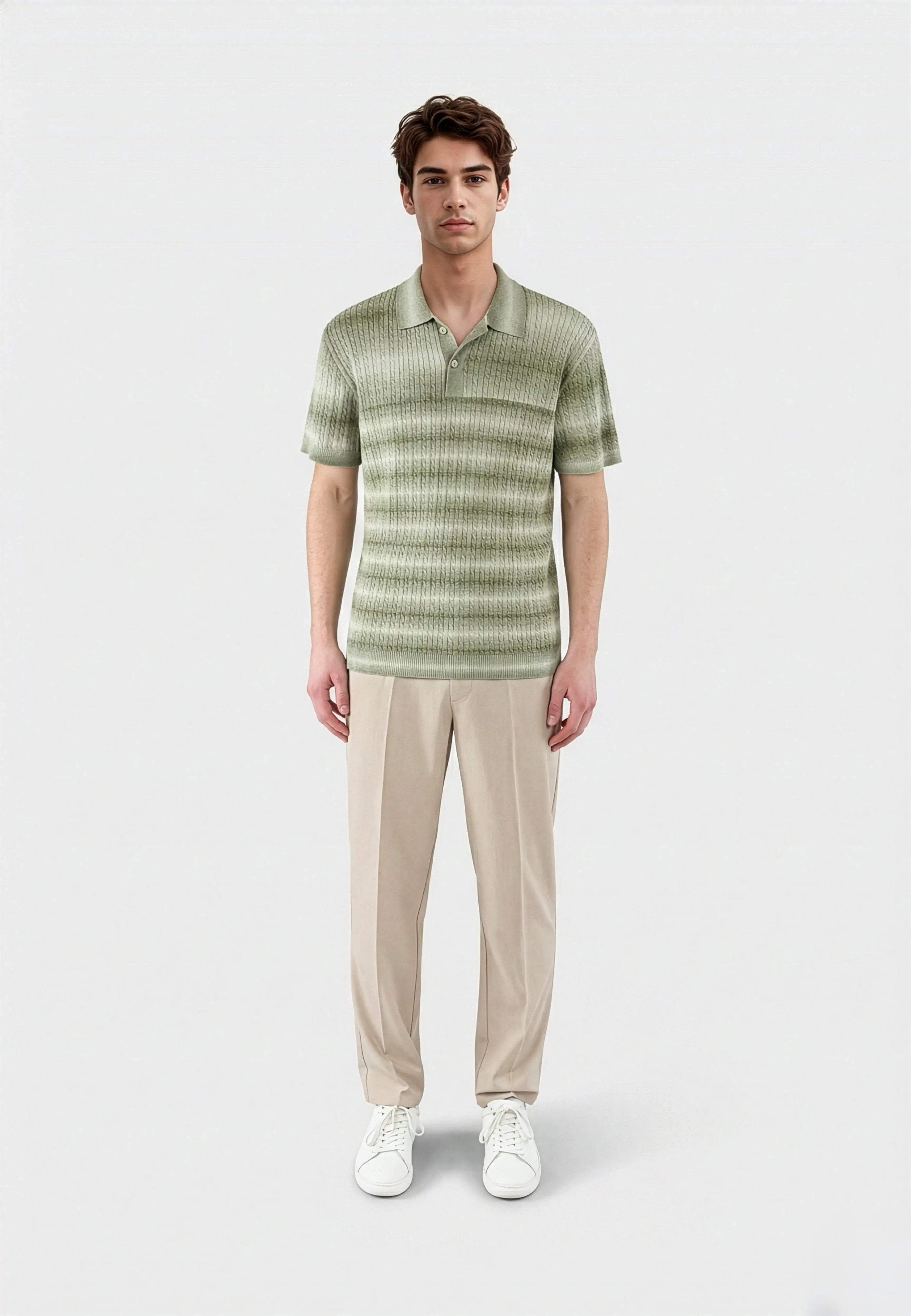 Gabe knitted polo - Green