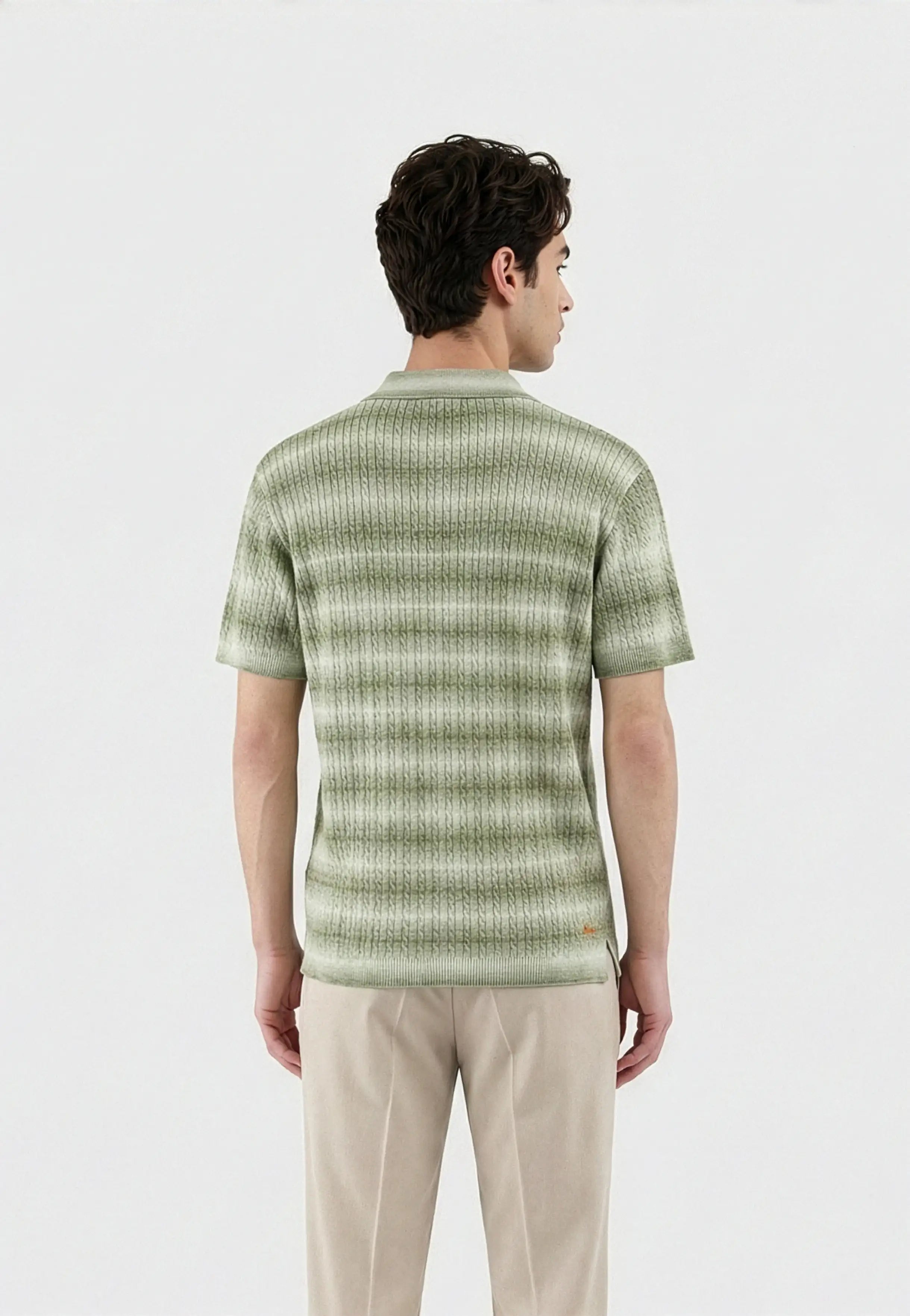 Gabe knitted polo - Green