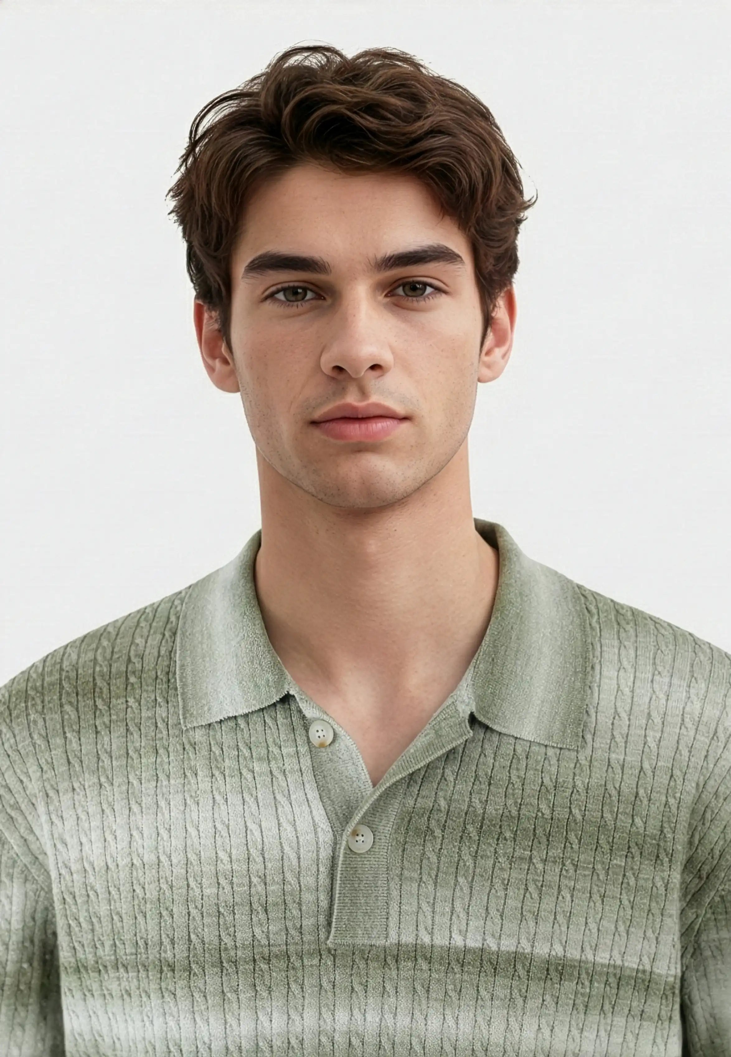 Gabe knitted polo - Green