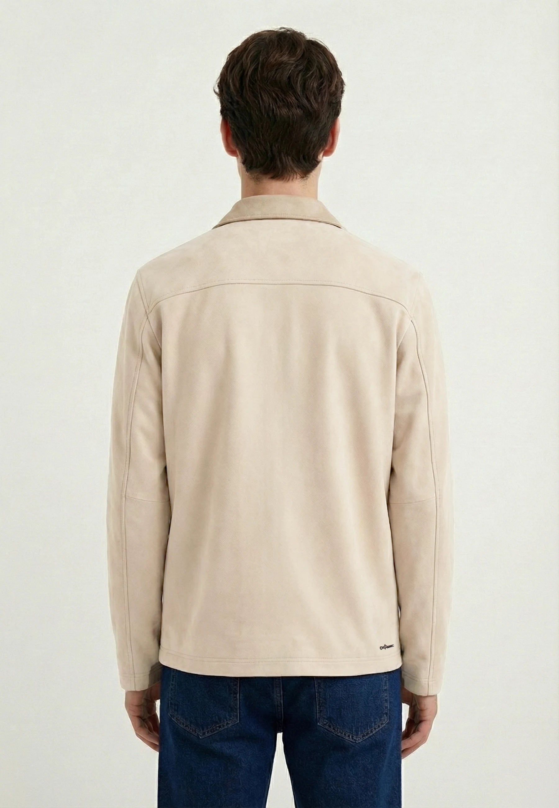 Neo vegan suede overshirt 2.0 - Beige