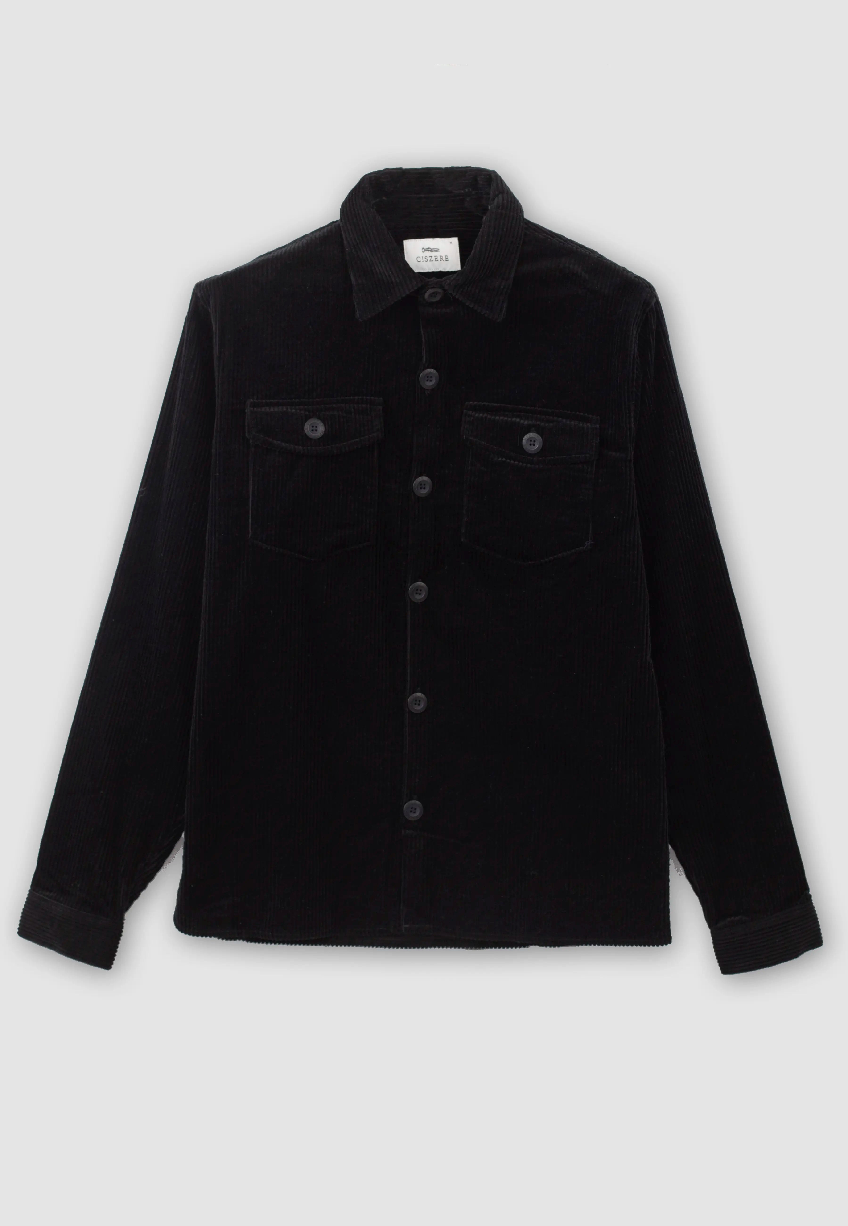 Dylan 2.0 Cord overshirt – Liquorice black