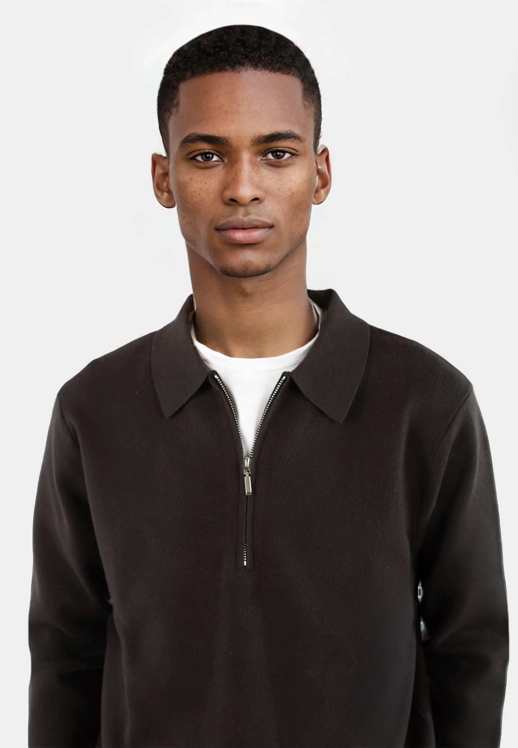 Caleb knitted half zip - Java