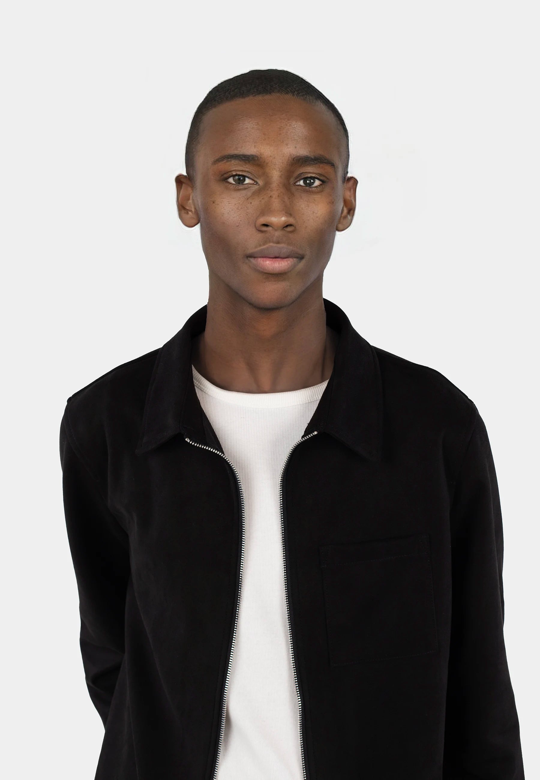 Neo vegan suede overshirt 2.0 - Black