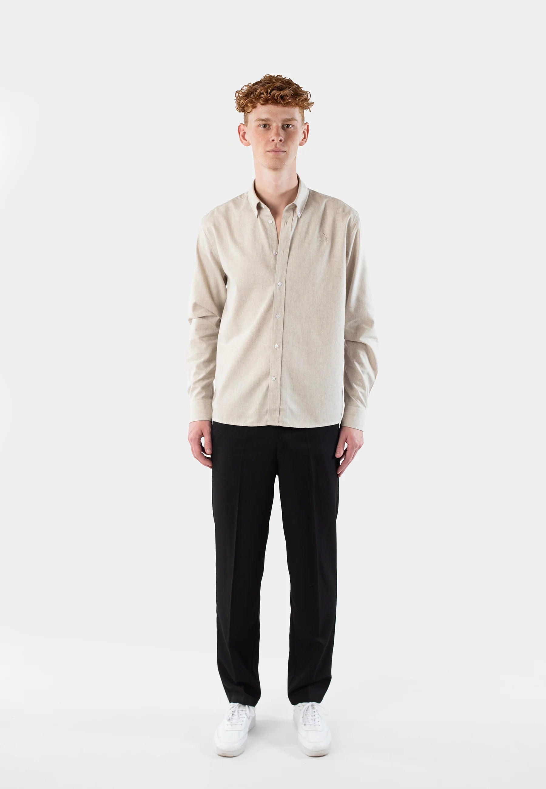 Mika / Ellipse / brushed cotton shirt - Beige