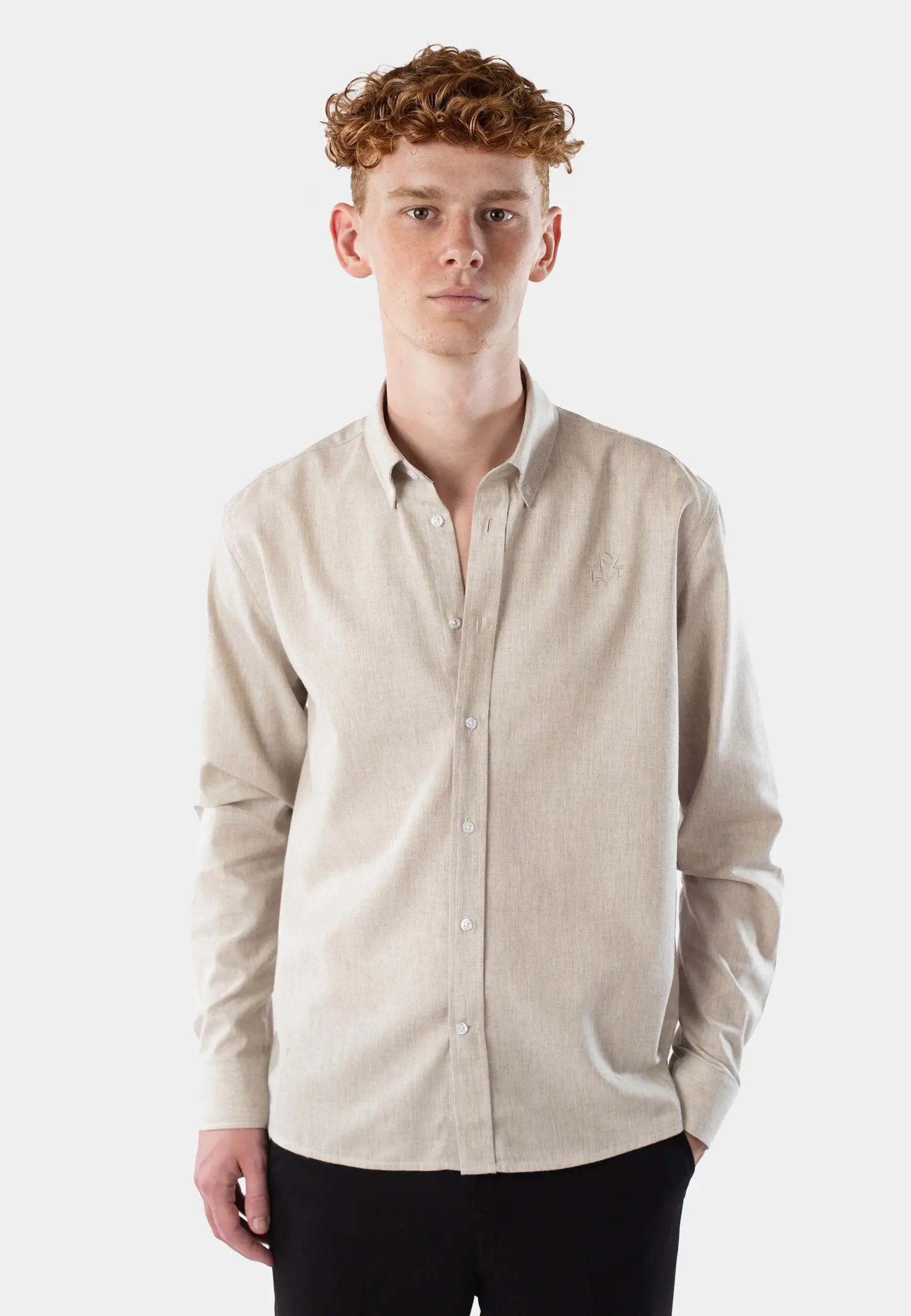 Mika / Ellipse / brushed cotton shirt - Beige