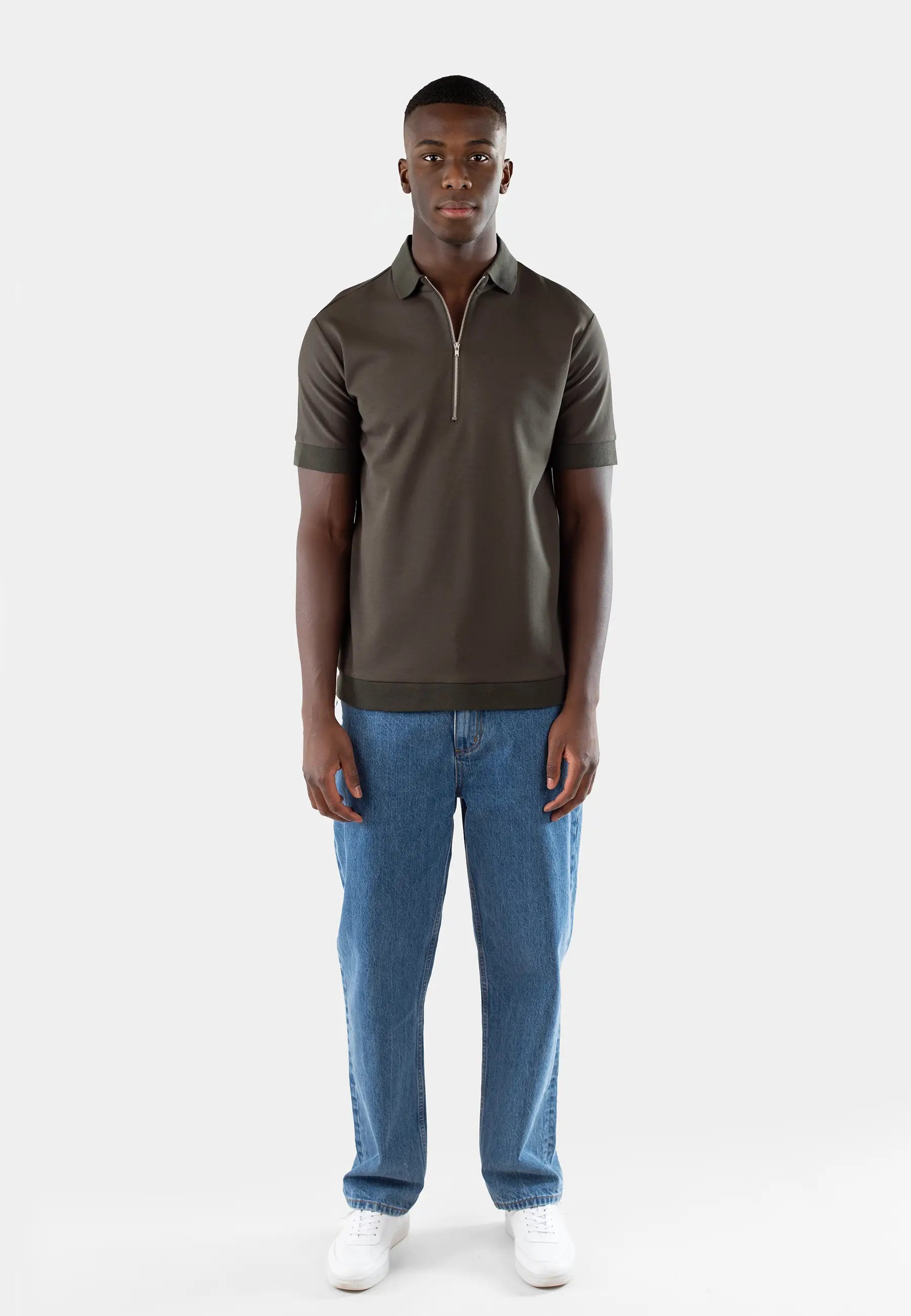Clay halfzip skjorta - Grön