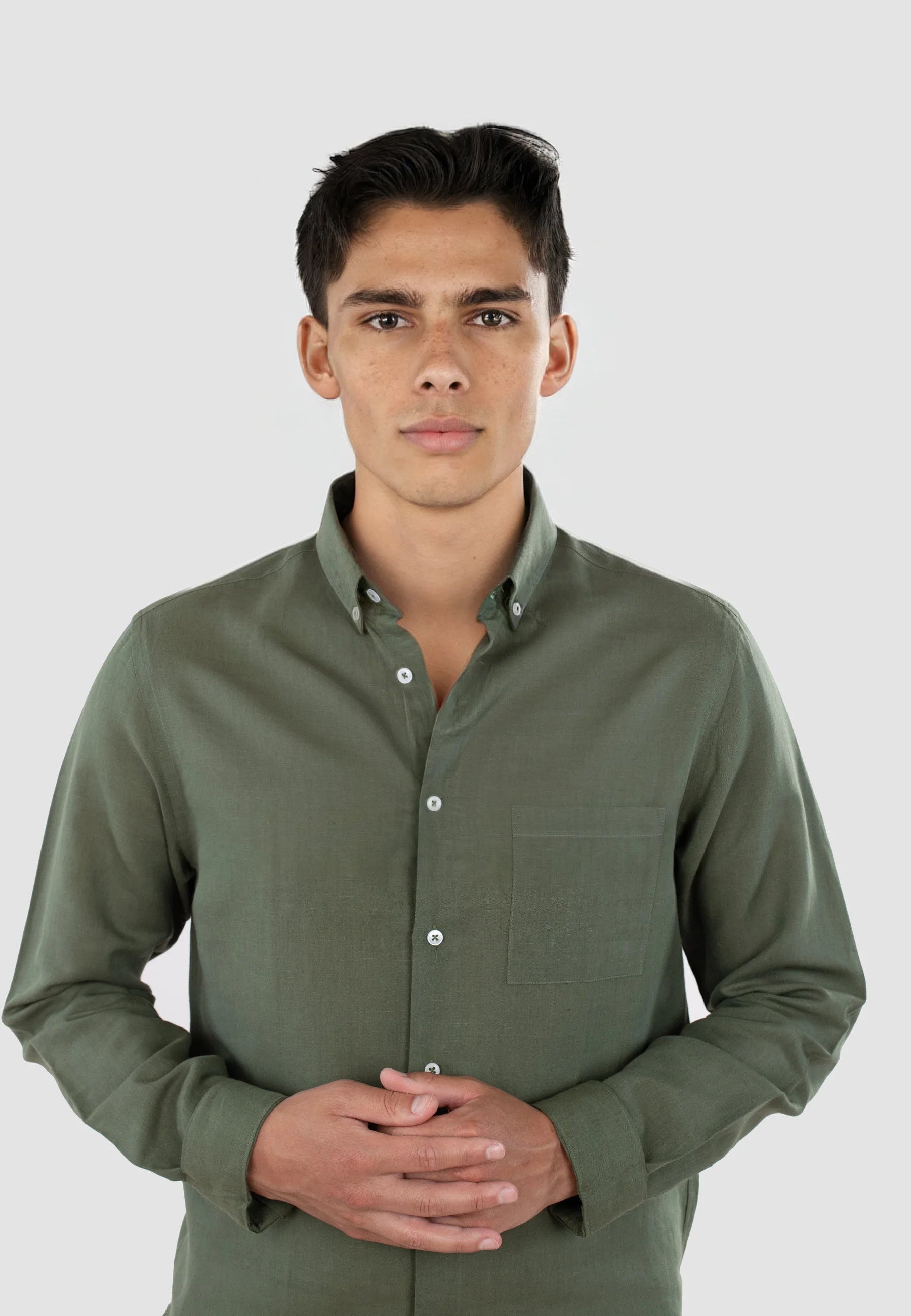 Revin linen shirt - Green