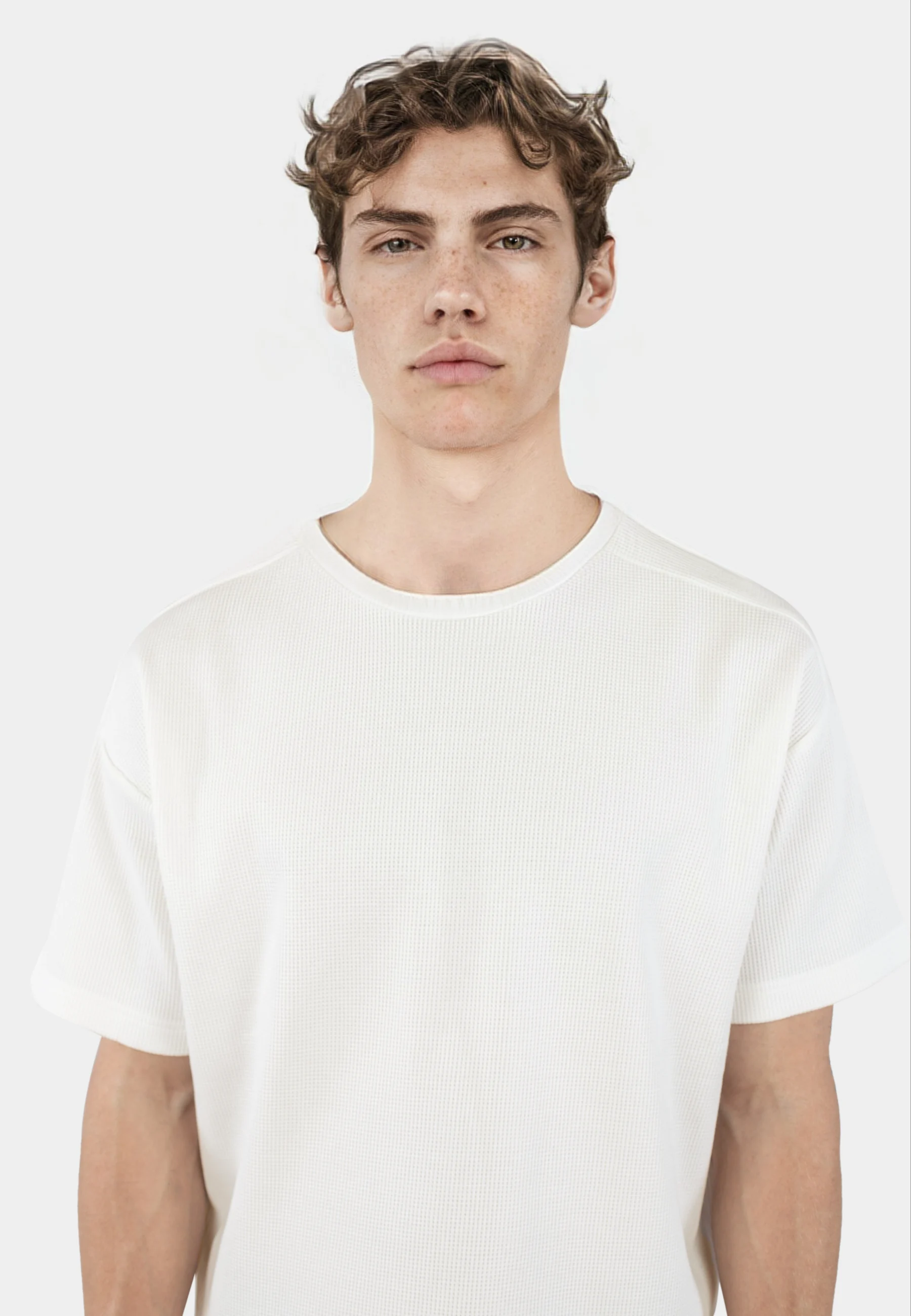 Franklin waffle tee - Off white