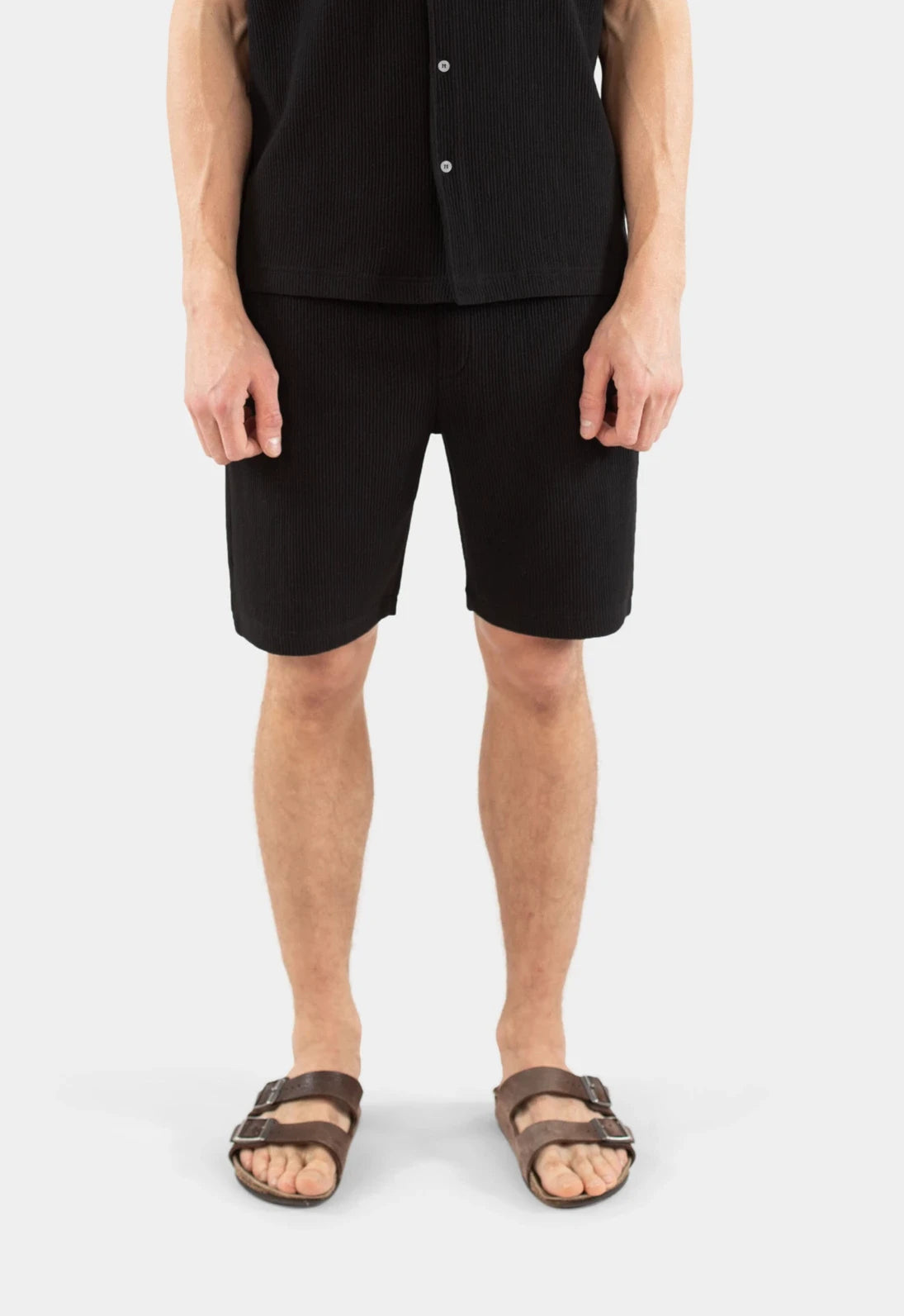 Mian plisse shorts - Black