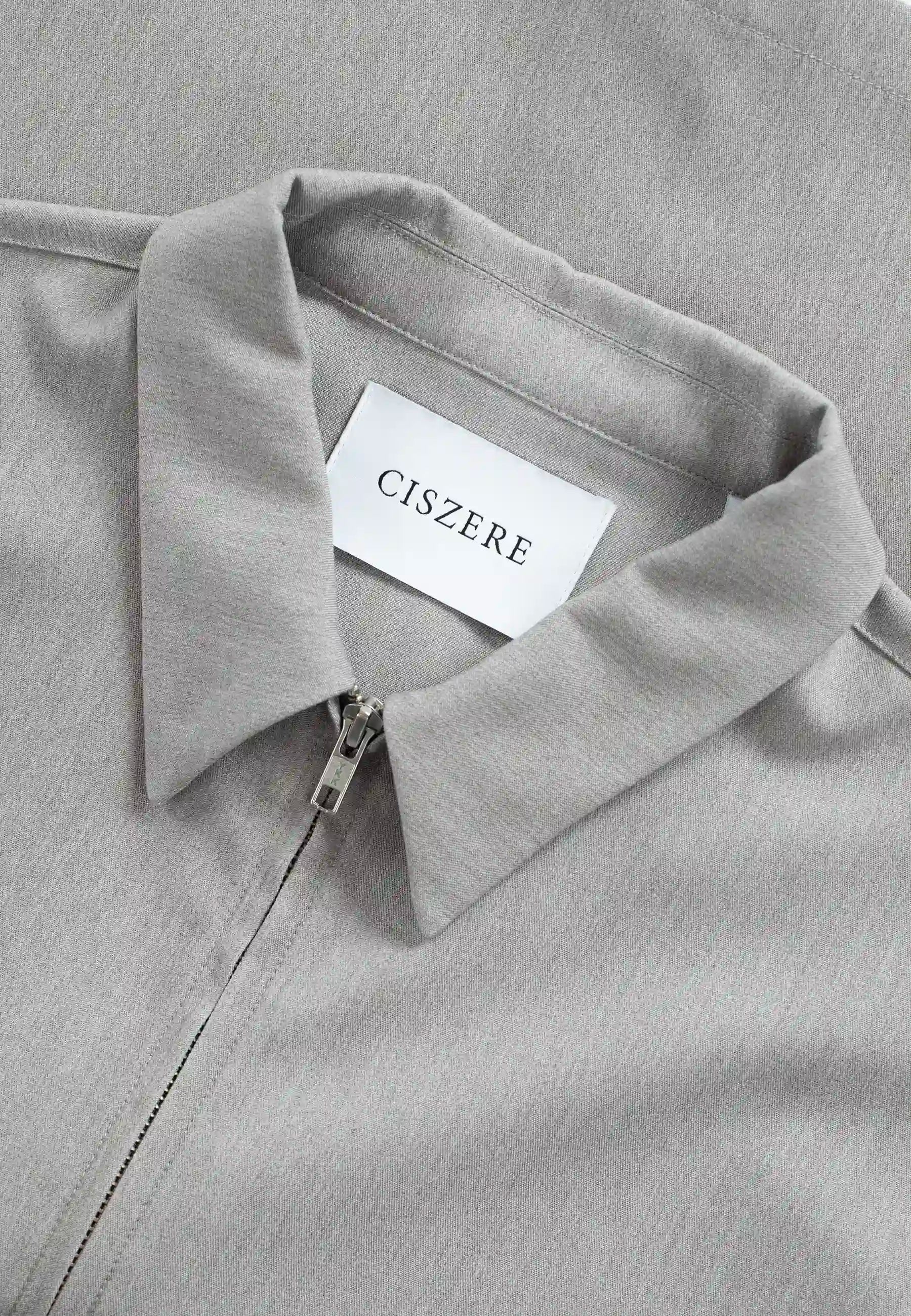 Evander suit zip overshirt - Light grey