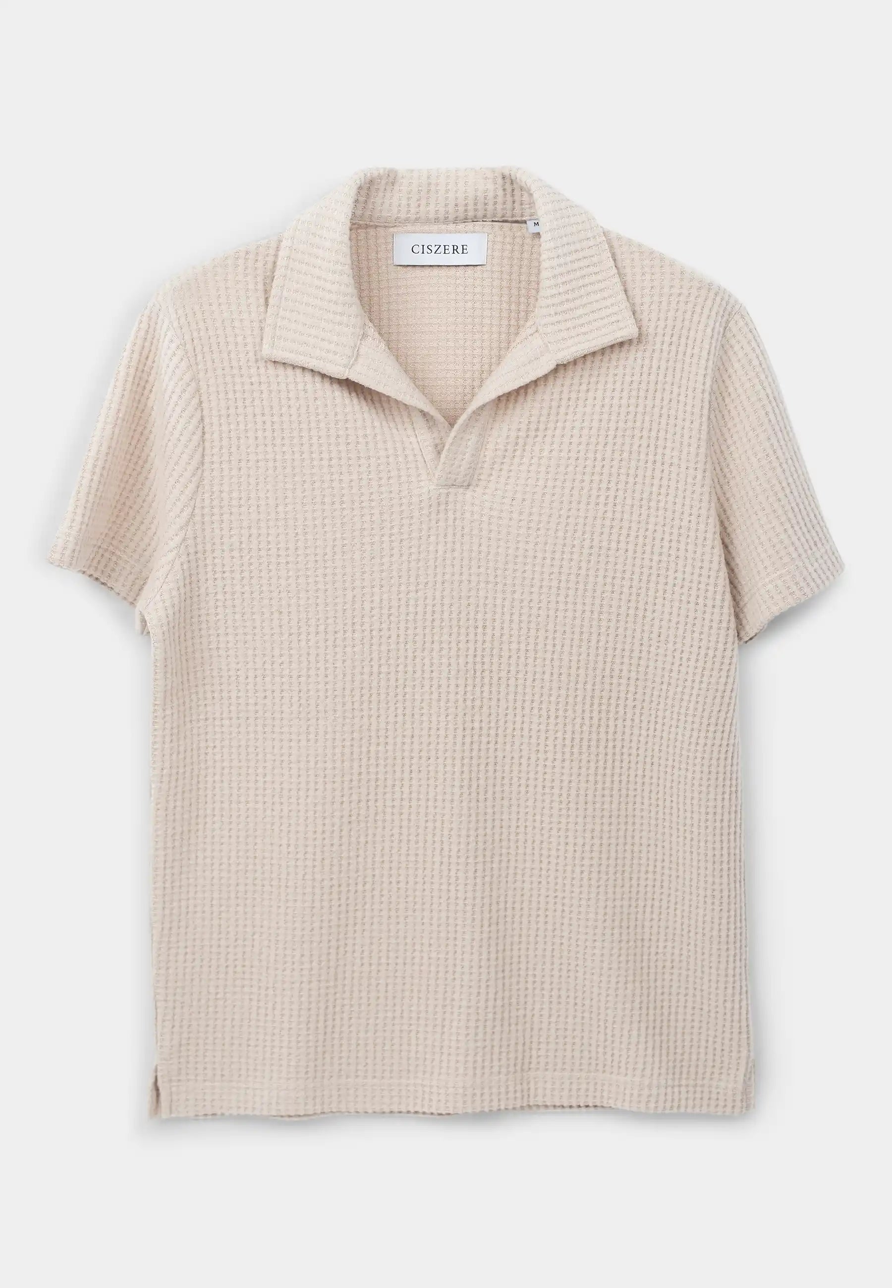 Nelson knitted polo - Oyster