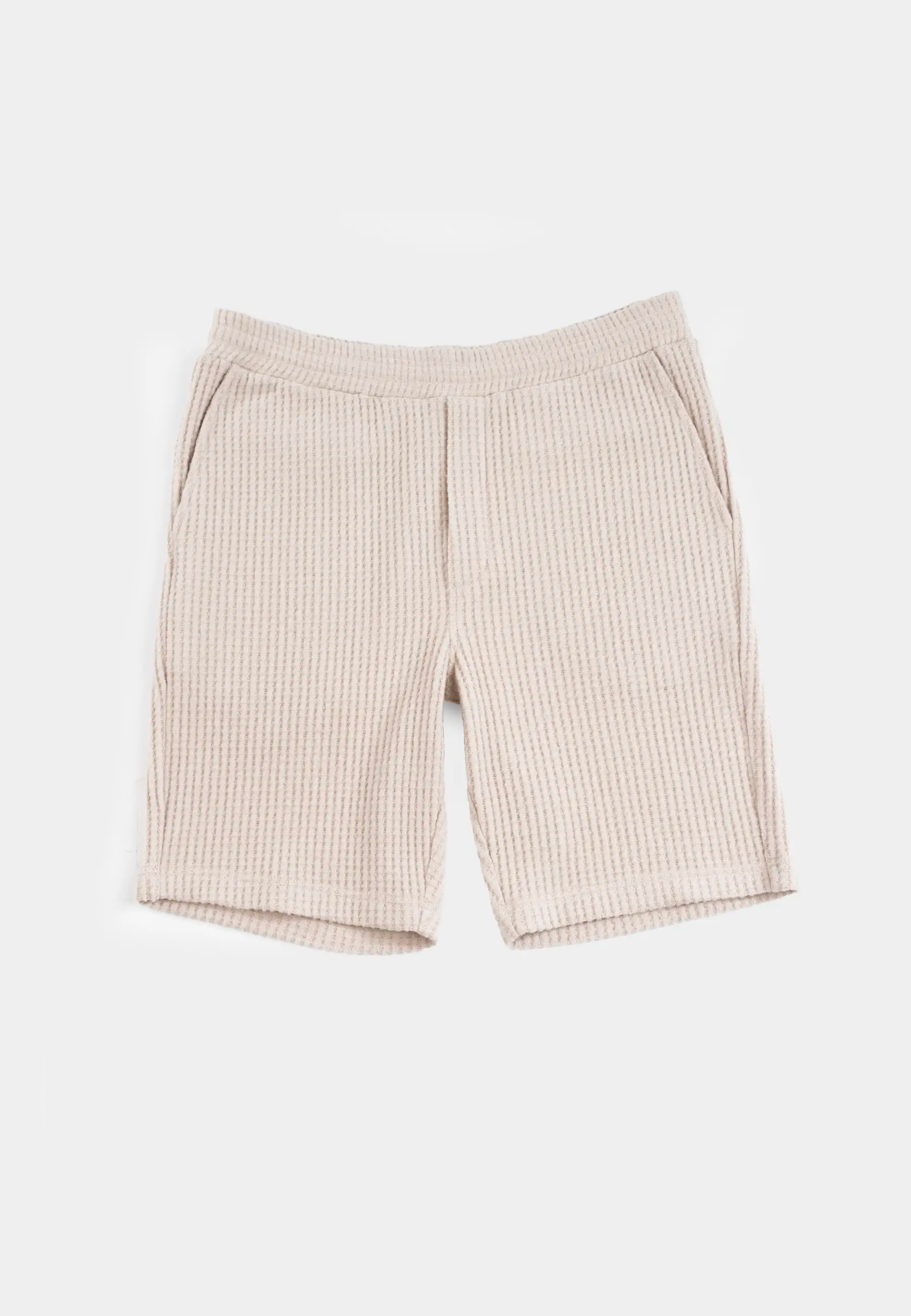 Mian stickade shorts - Oyster