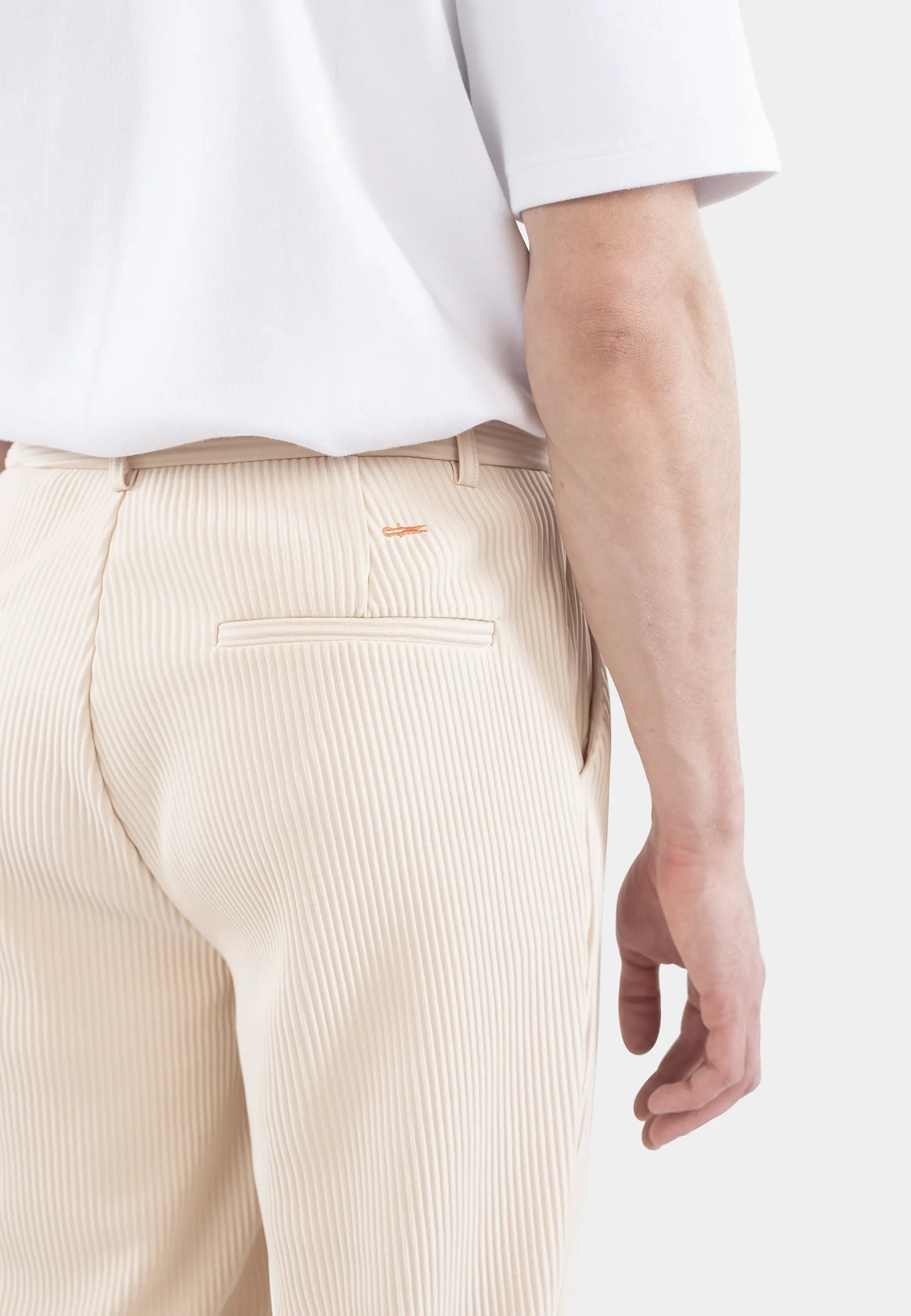 Lugo plisse trouser - Ivory