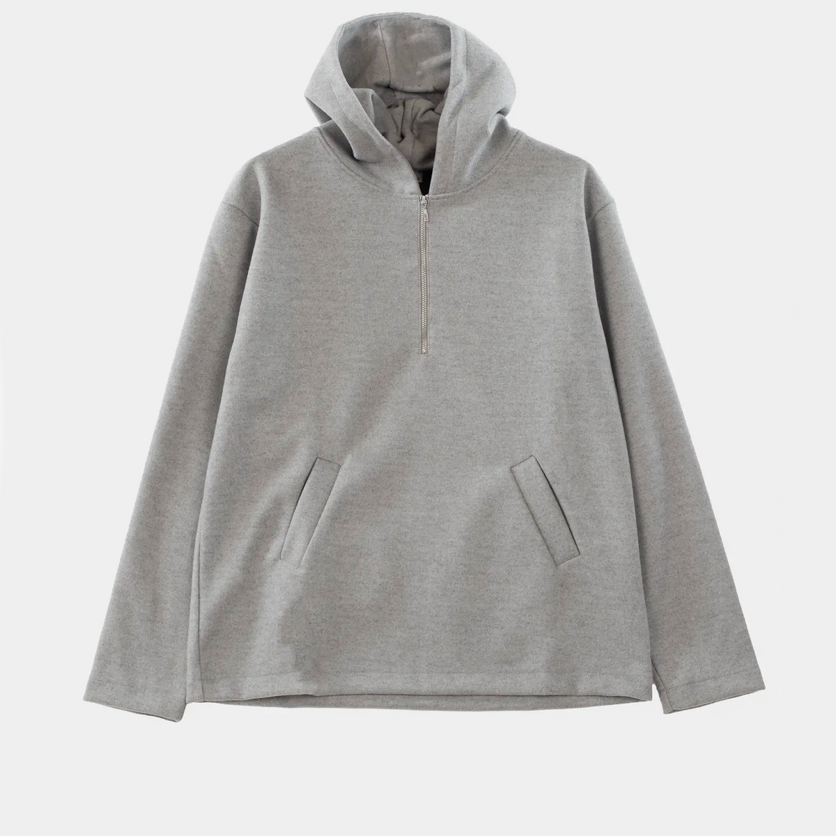 Cody half zip hoodie - Grey melange