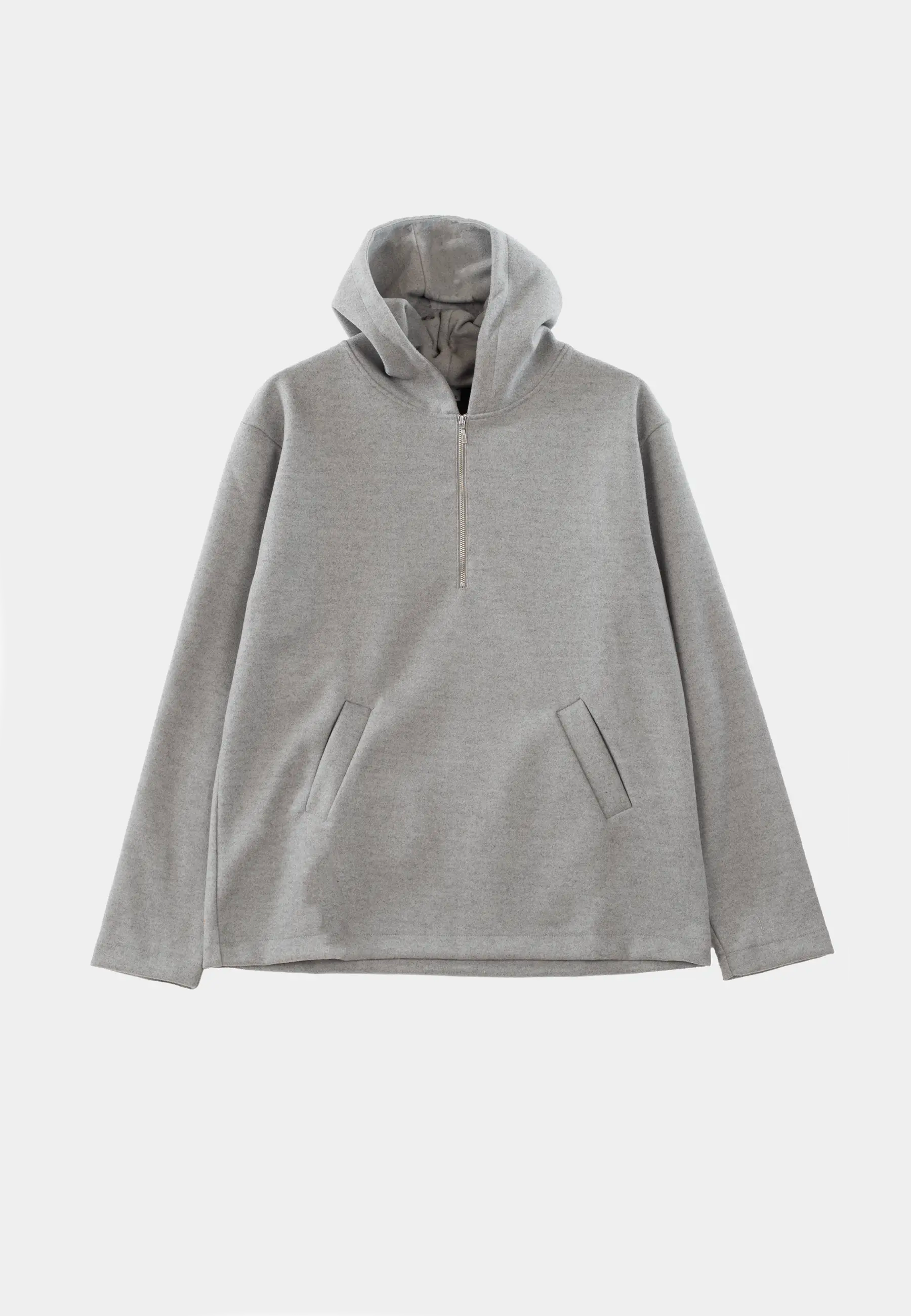 Cody half zip hoodie - Grey melange