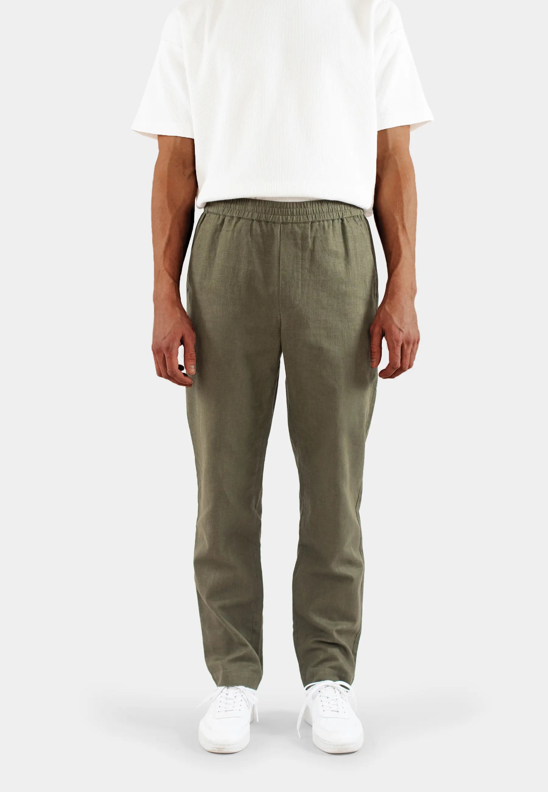 Harlow linen trousers - Green