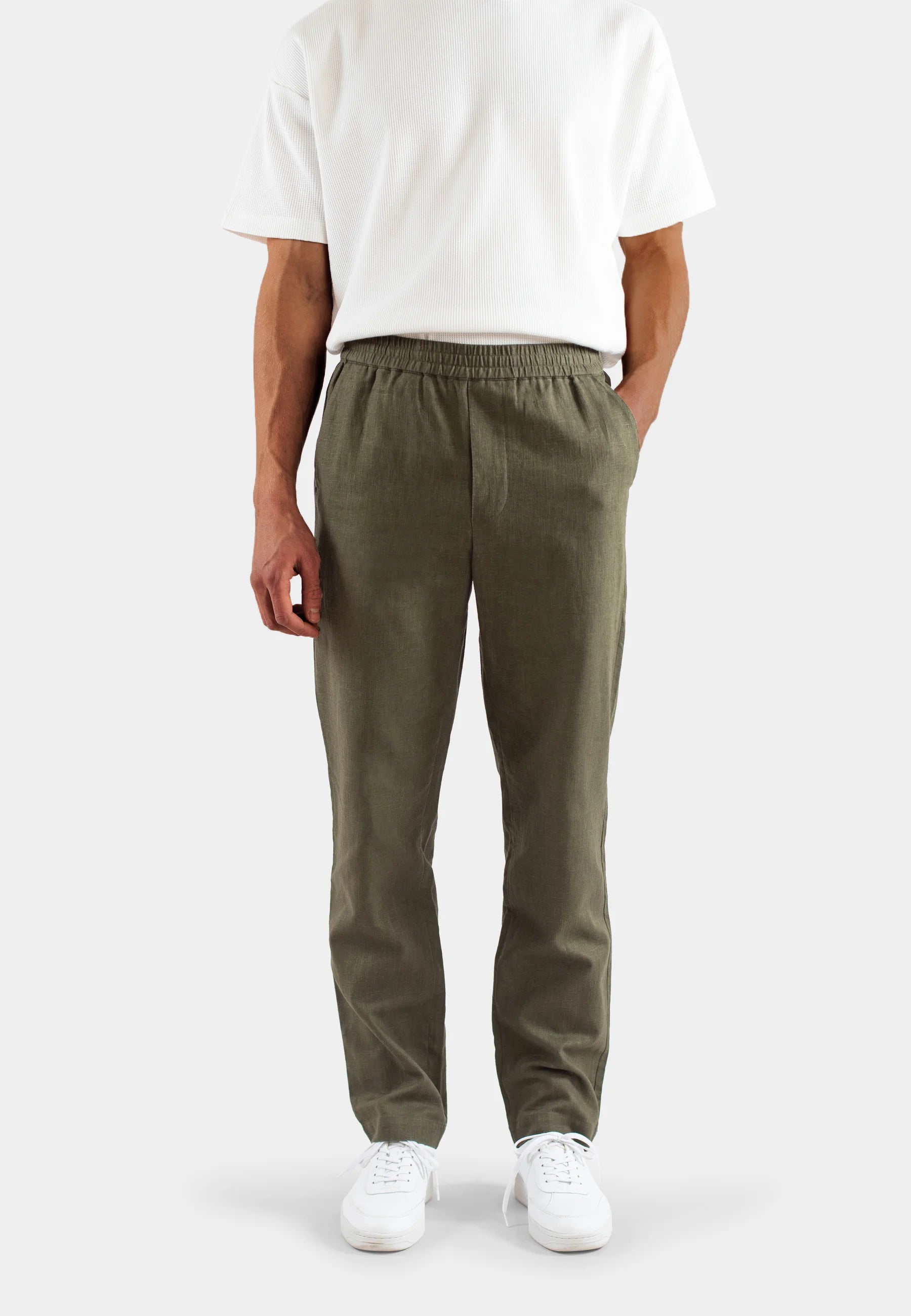 Harlow linen trousers - Green