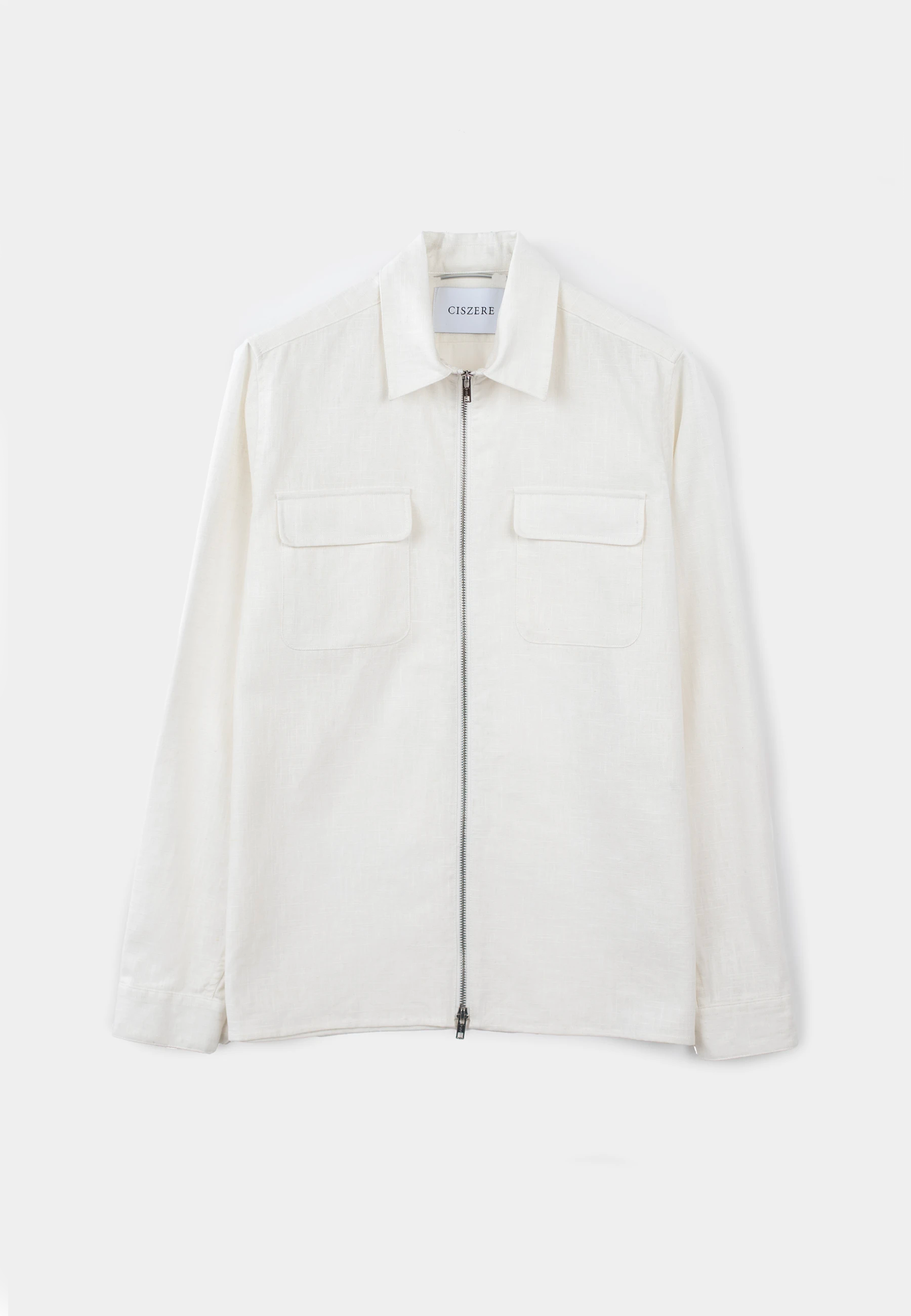 Quincy linen overshirt - White