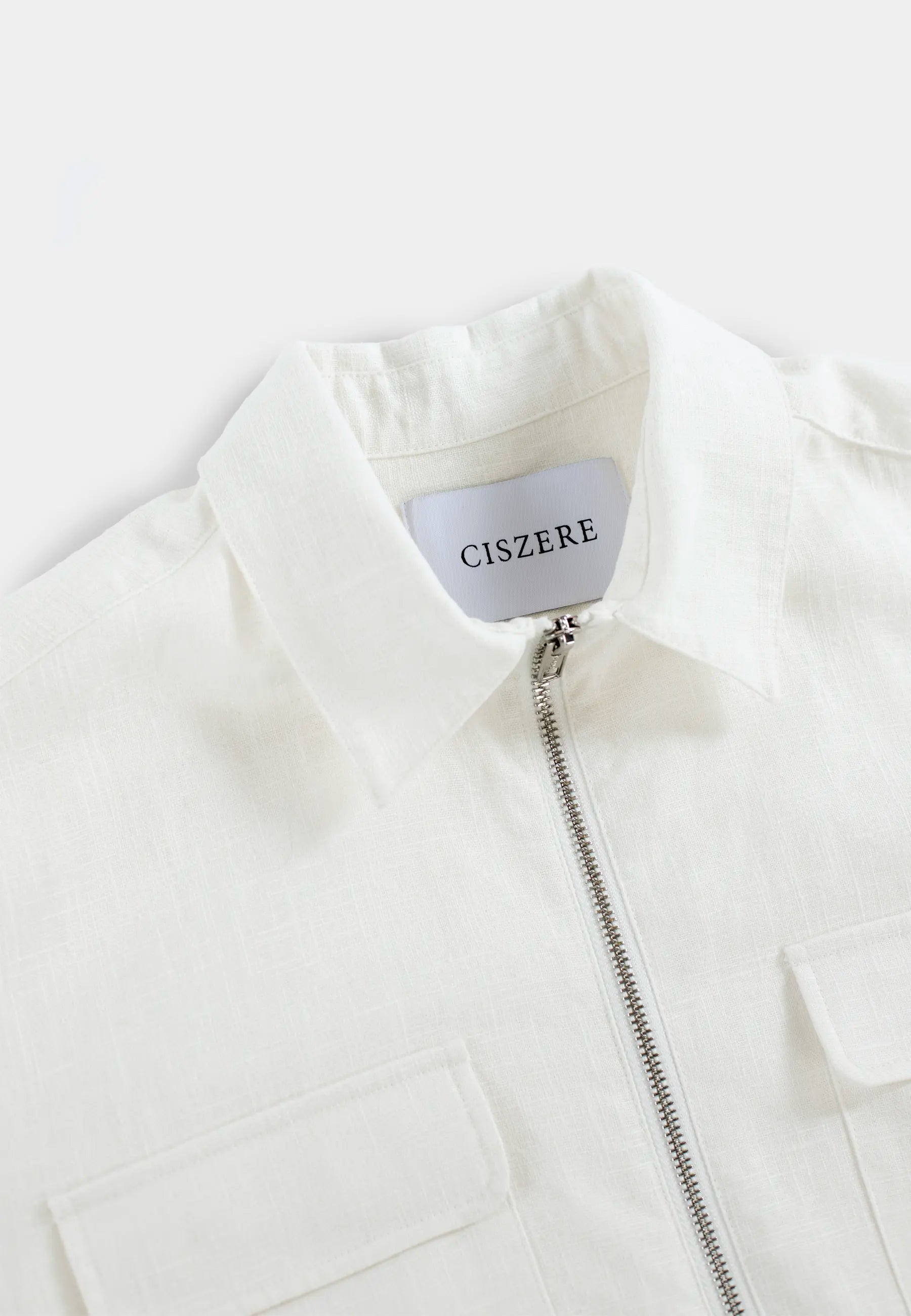Quincy linen overshirt - White