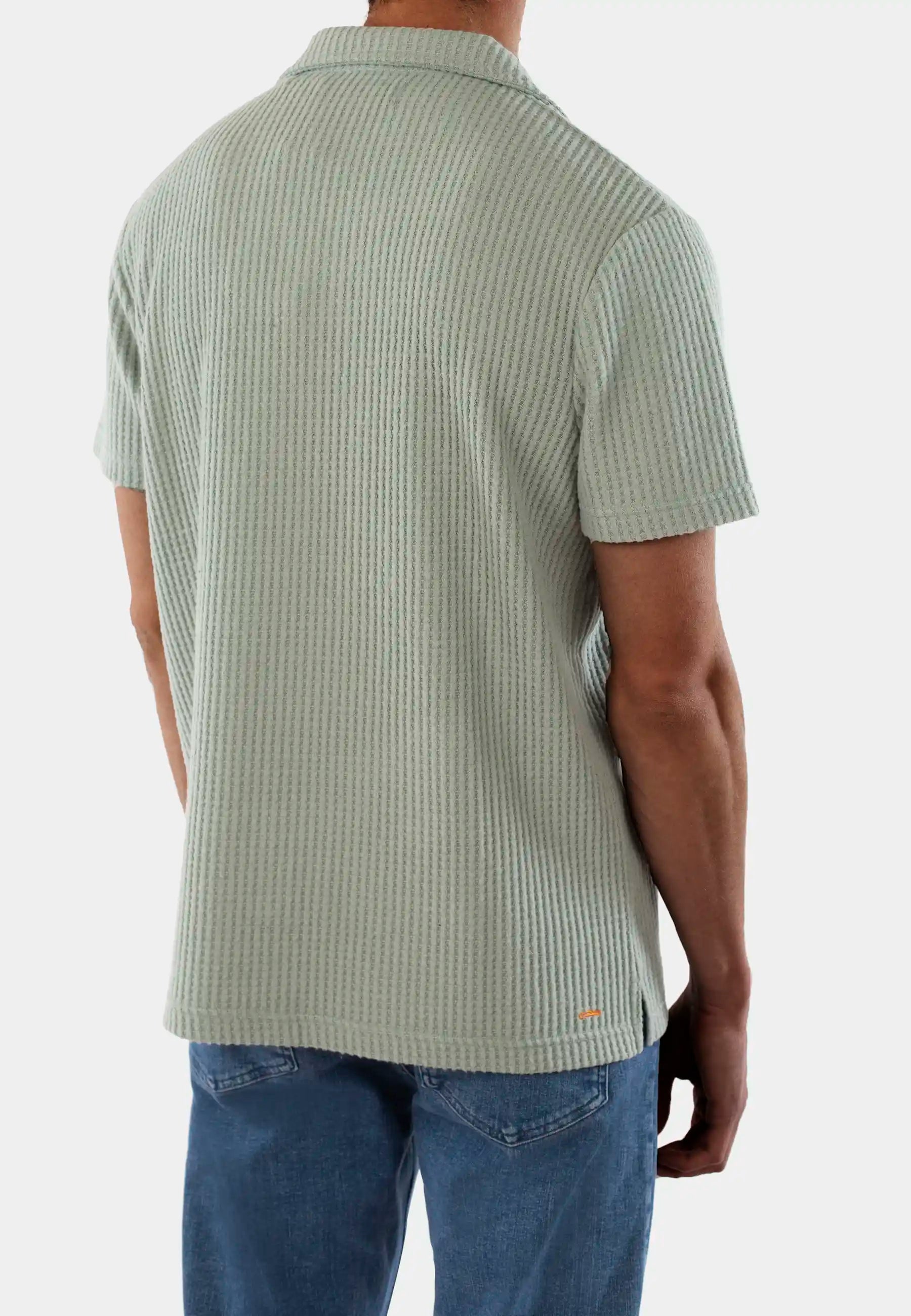Nelson knitted polo - Palm Leaf
