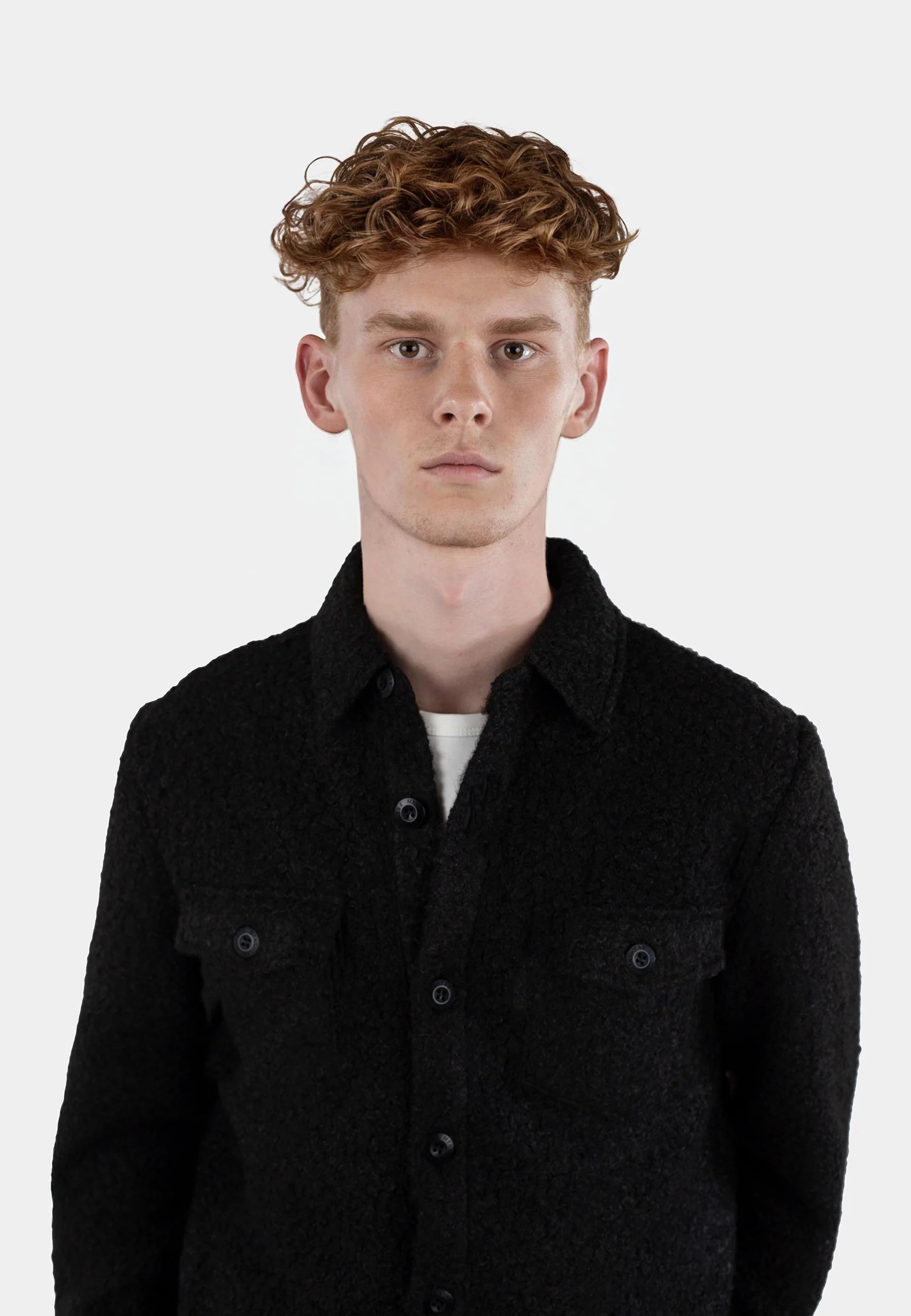 Dani Boucle overshirt - Black