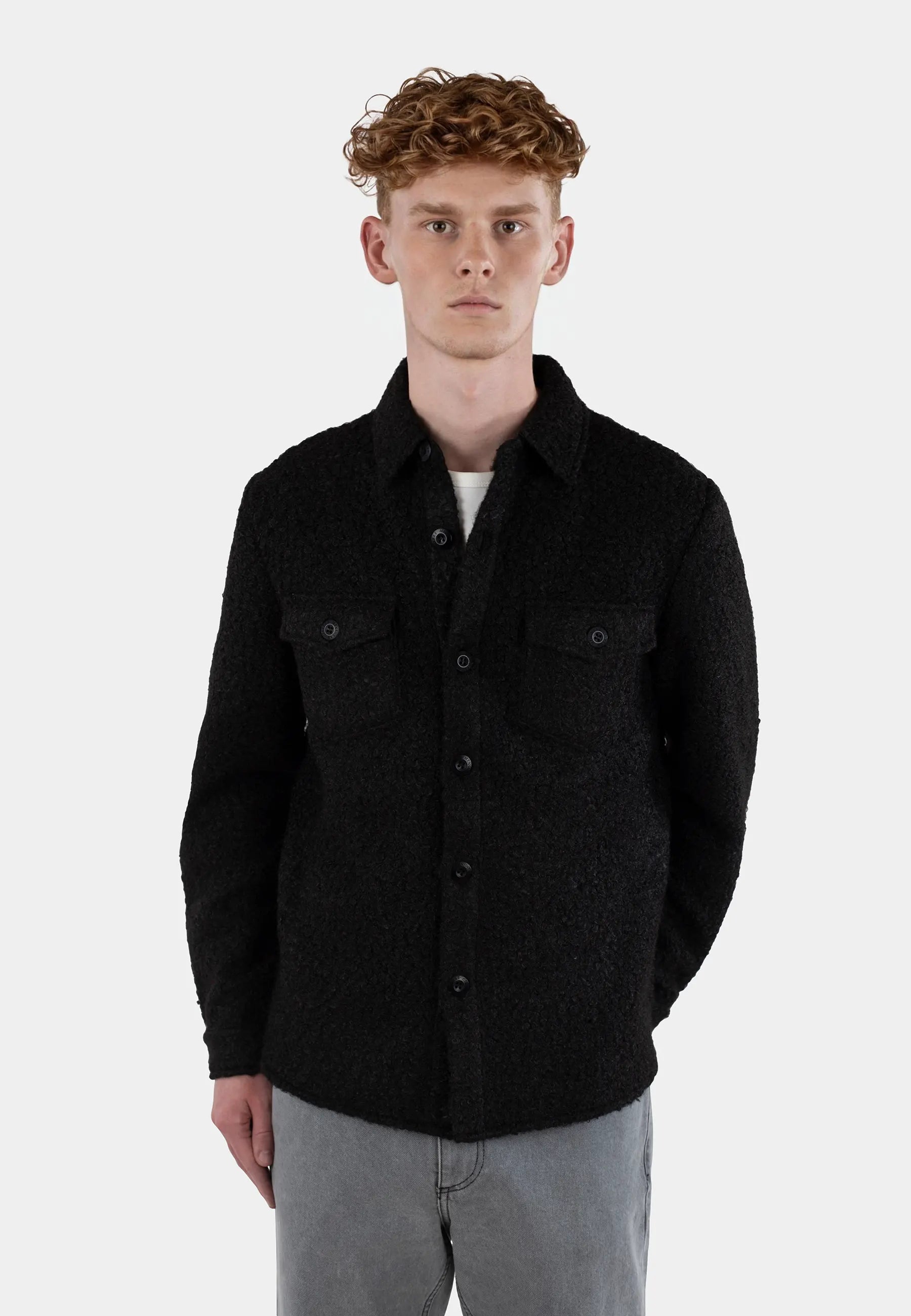 Dani Boucle overshirt - Svart