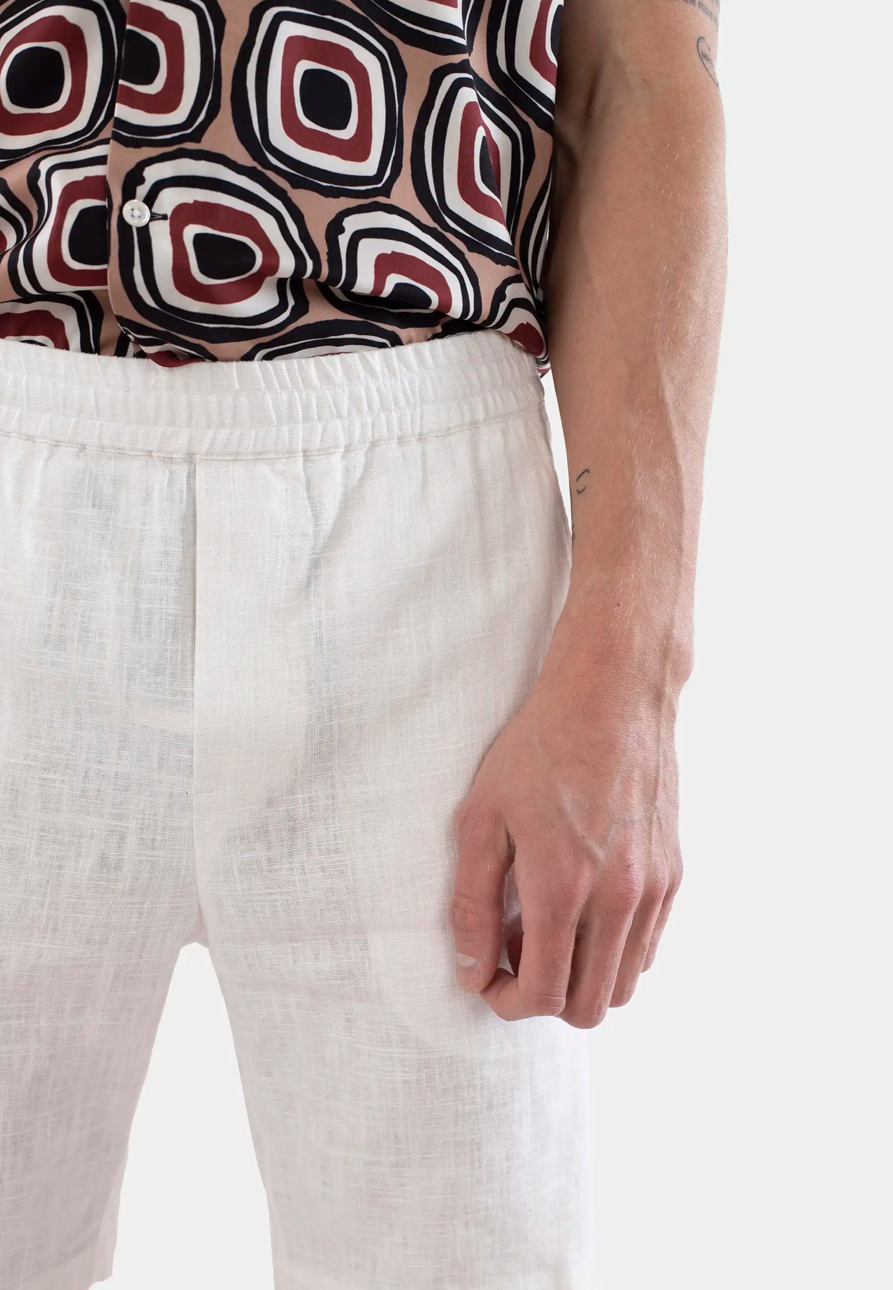 Mian linen shorts - Off white