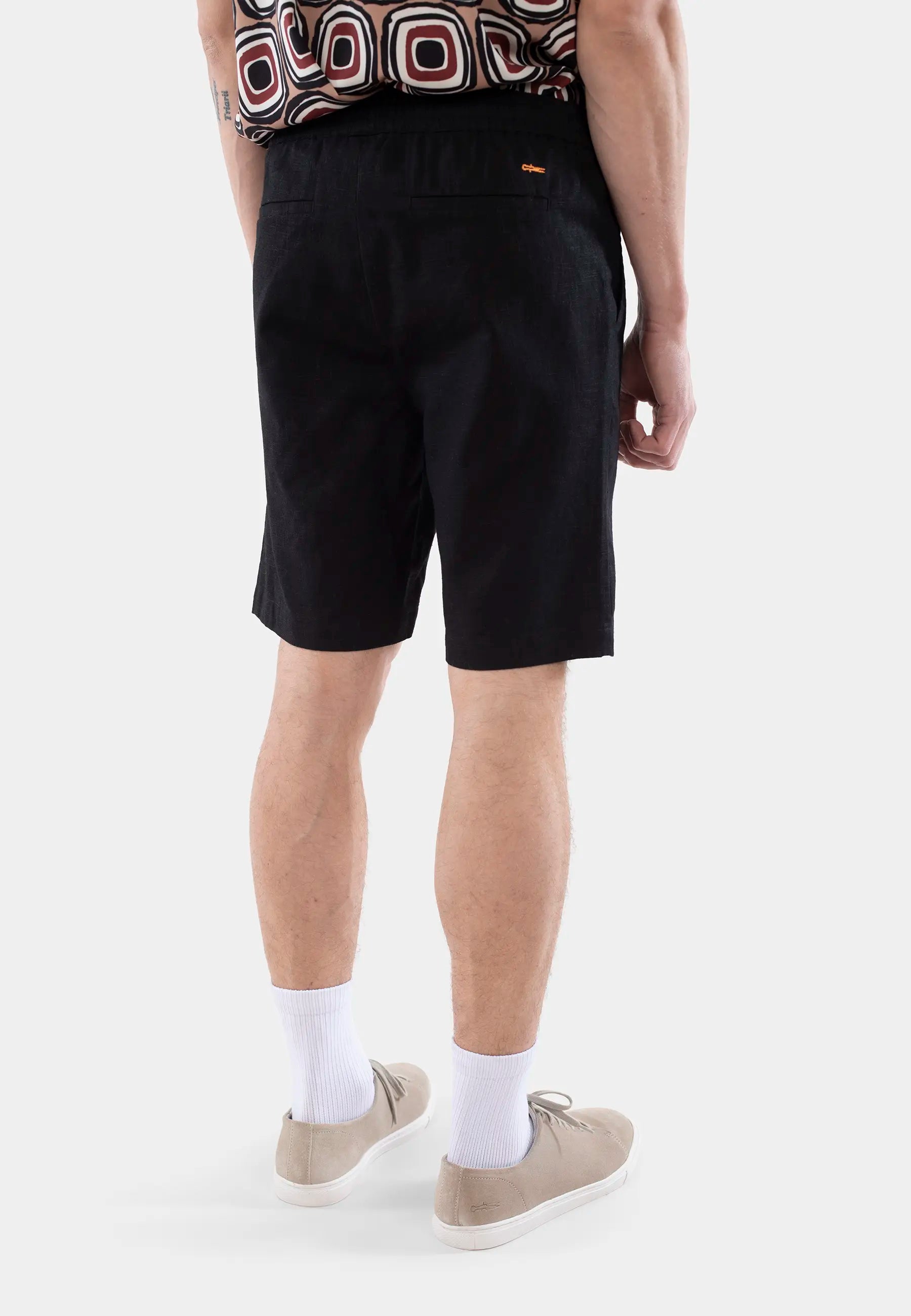 Mian linen shorts - Black