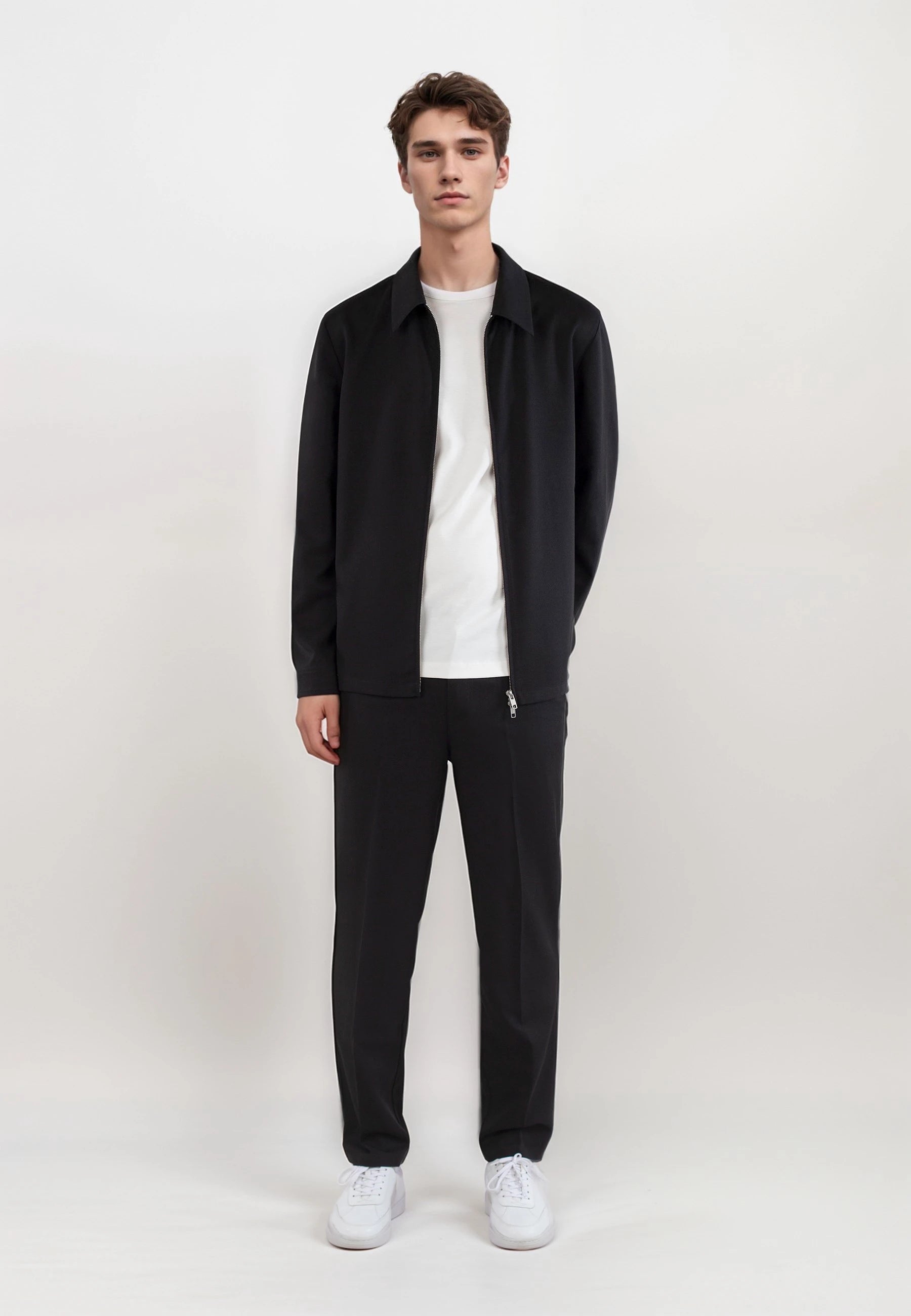 Evander suit zip overshirt - Black