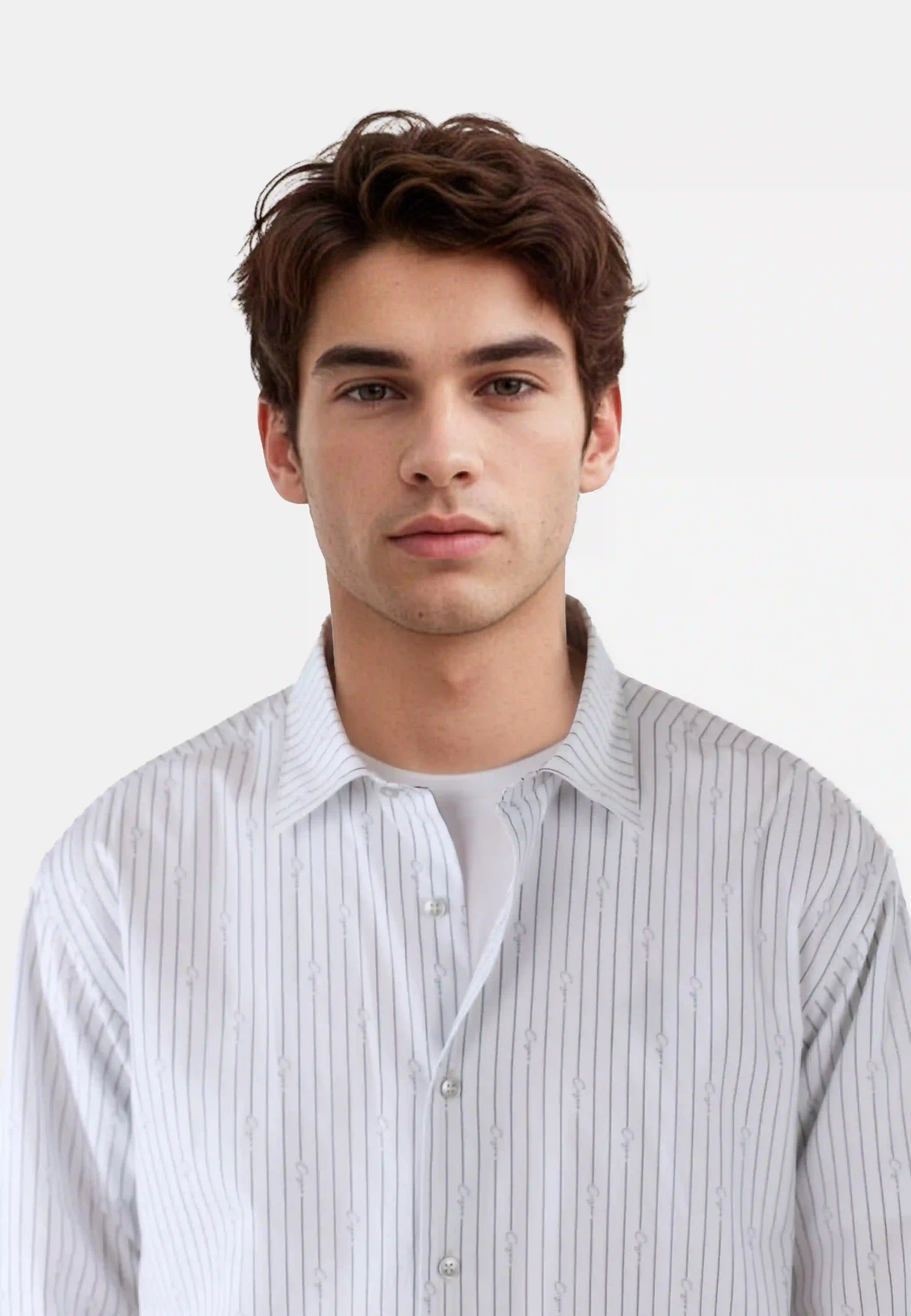 Herd printed shirt - White