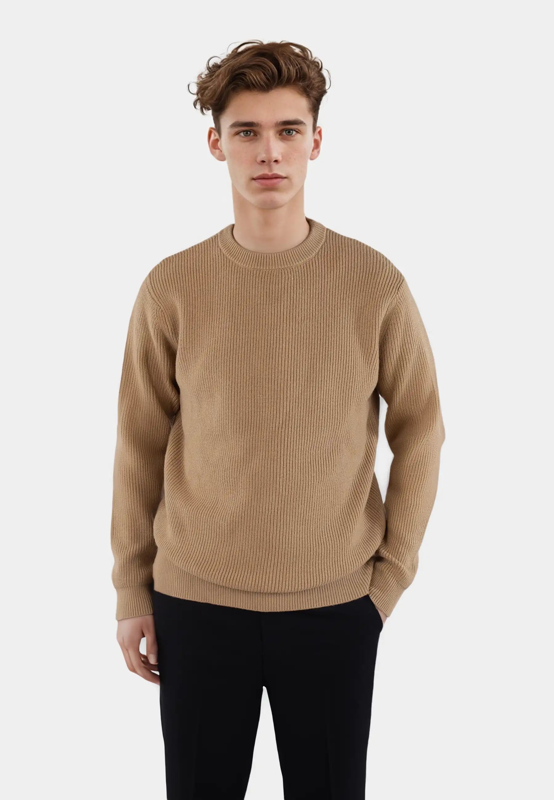 Eddie knitted sweater - Tan